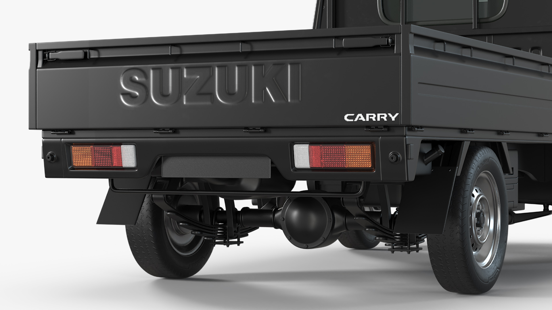 3D model Black Suzuki Carry Truck Simplified
