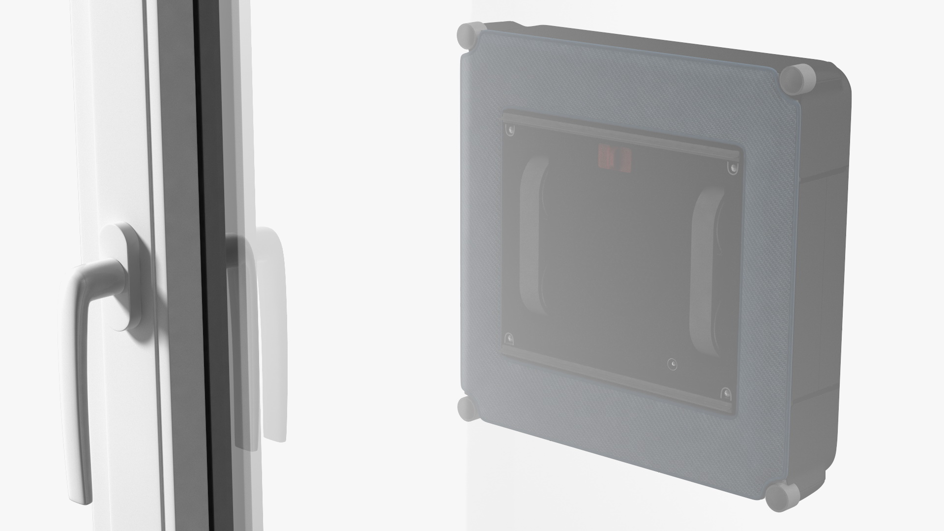 Plastic Window with Cleaning Robot 3D model