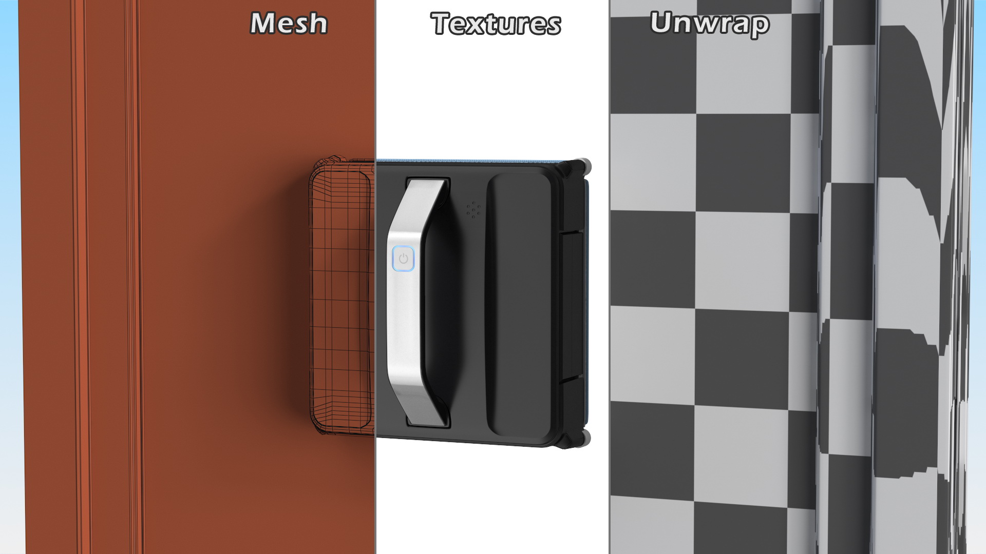 Plastic Window with Cleaning Robot 3D model