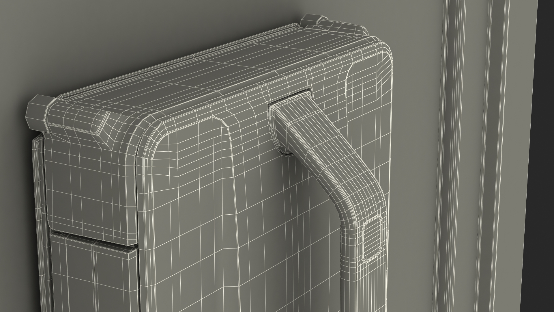 Plastic Window with Cleaning Robot 3D model