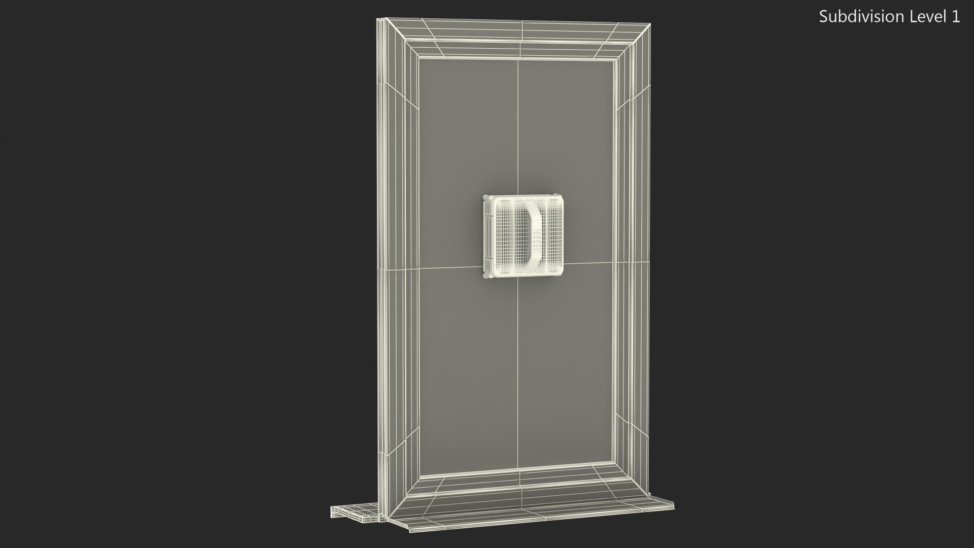 Plastic Window with Cleaning Robot 3D model