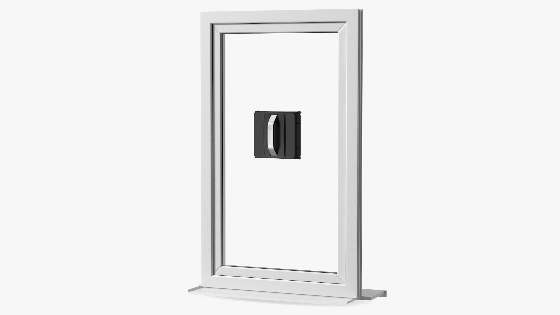 Plastic Window with Cleaning Robot 3D model
