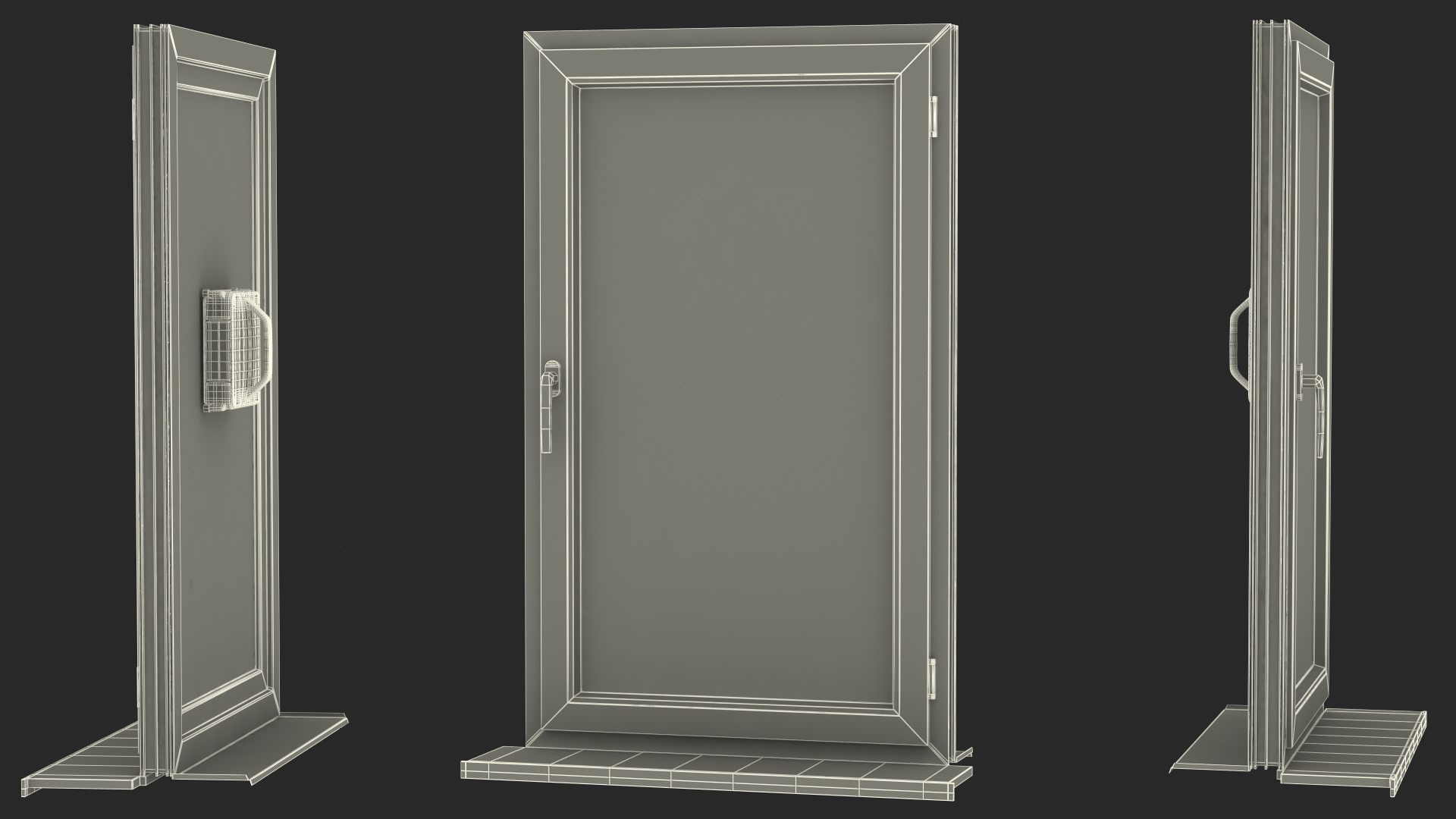 Plastic Window with Cleaning Robot 3D model