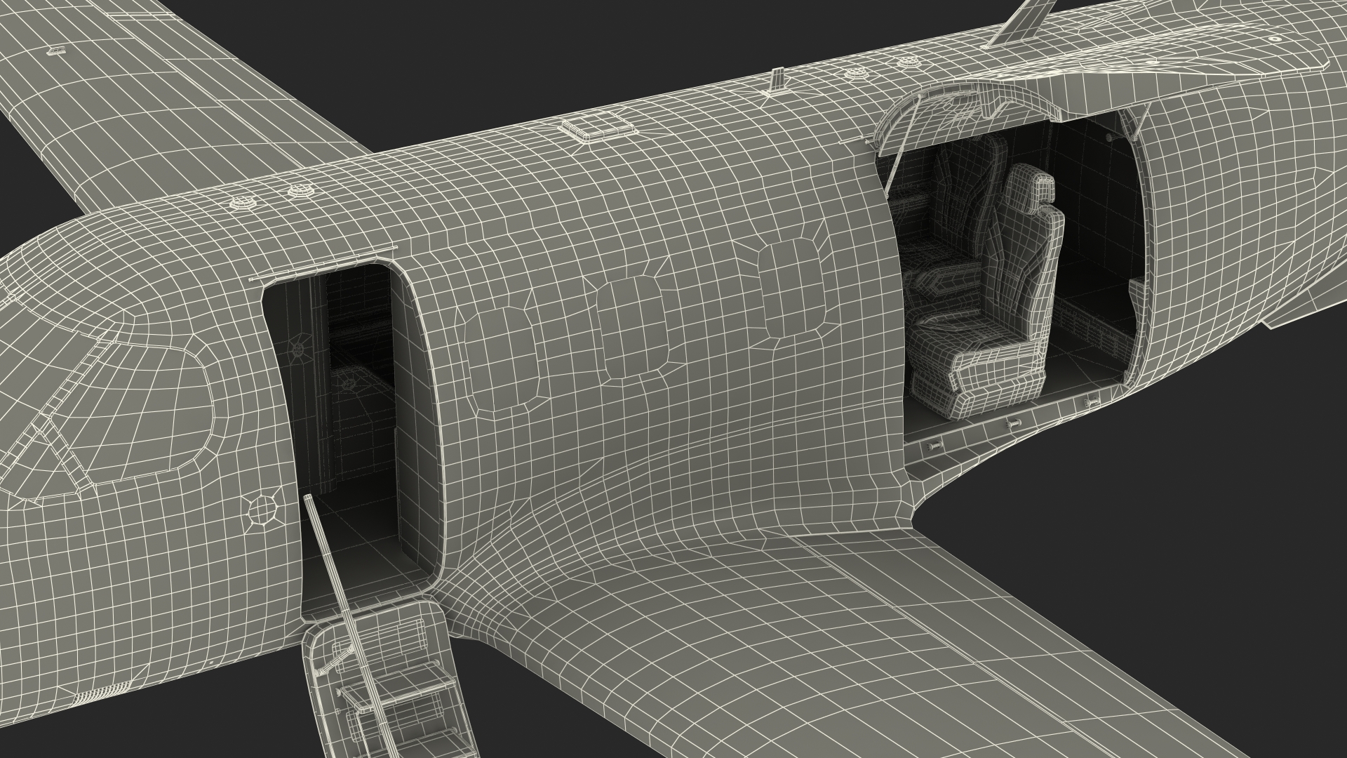 3D Pilatus PC12 NGX Business Plane Rigged model