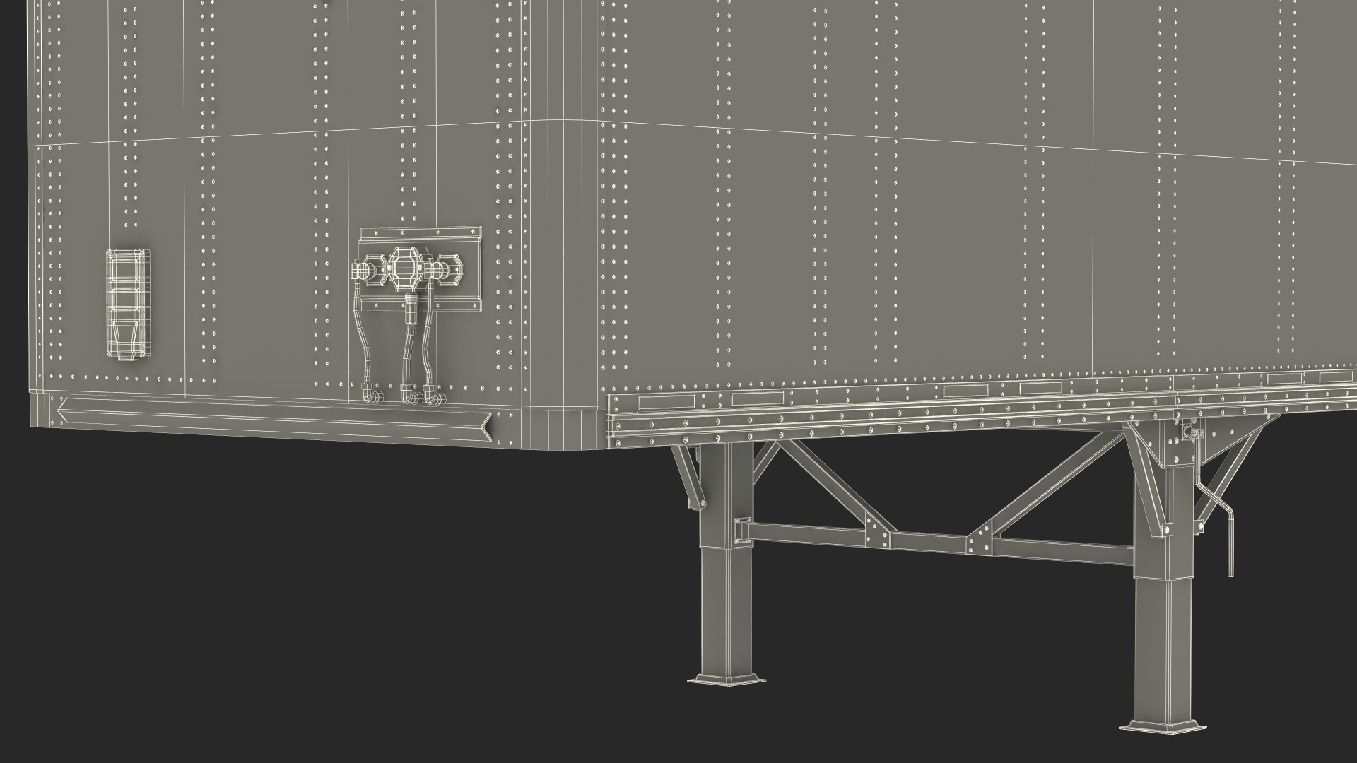 3D Standalone Semi Trailer model