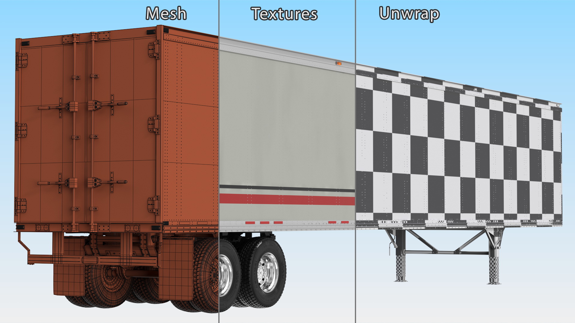 3D Standalone Semi Trailer model