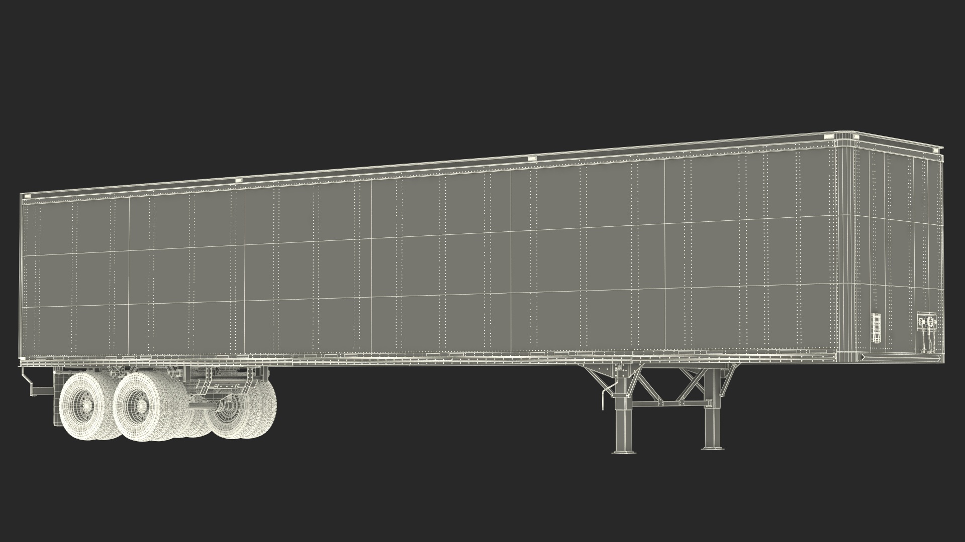 3D Standalone Semi Trailer model
