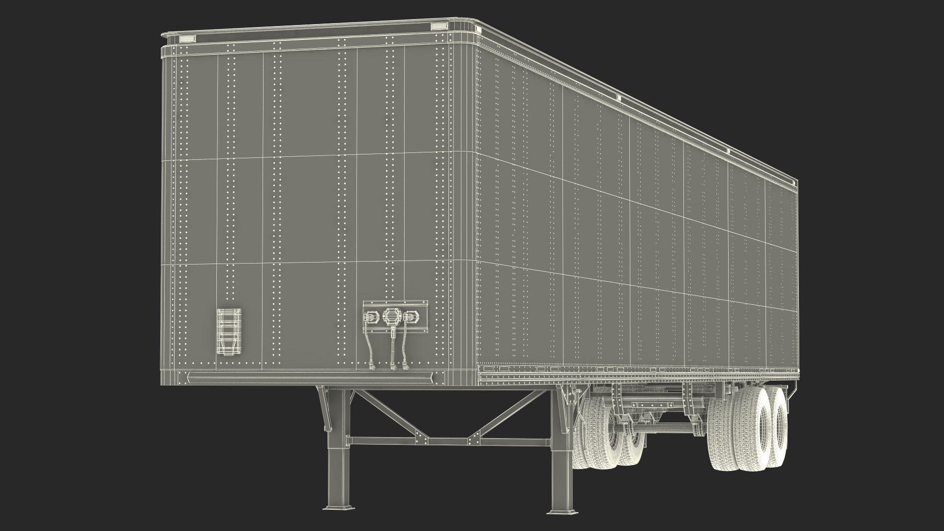 3D Standalone Semi Trailer model