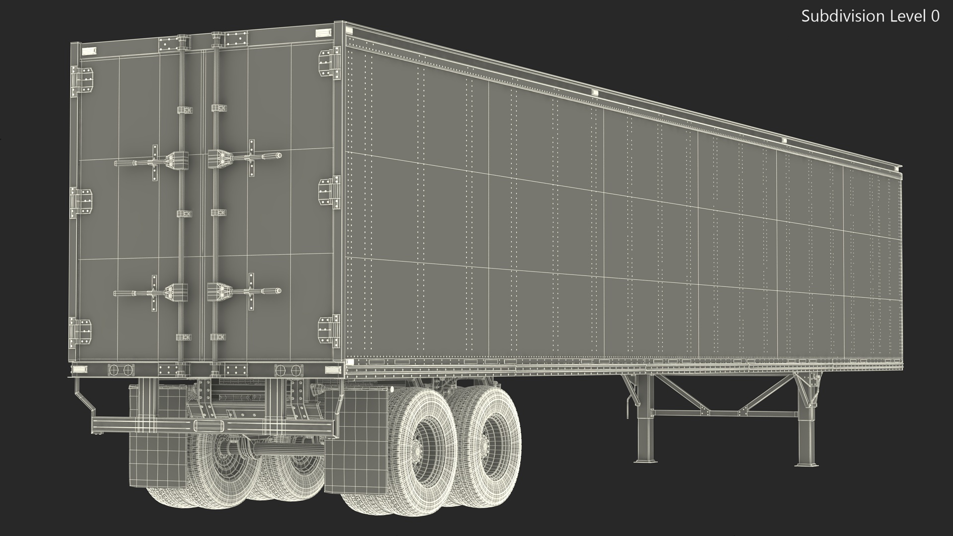3D Standalone Semi Trailer model