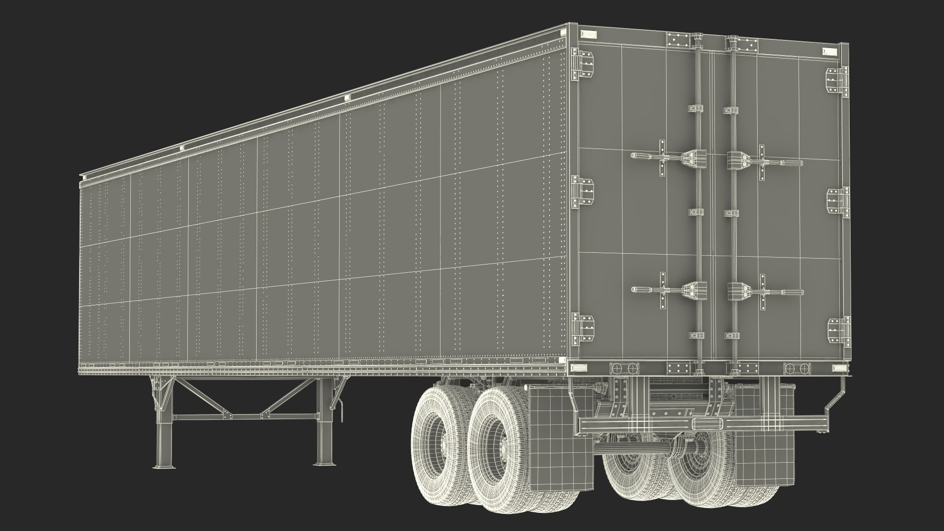 3D Standalone Semi Trailer model