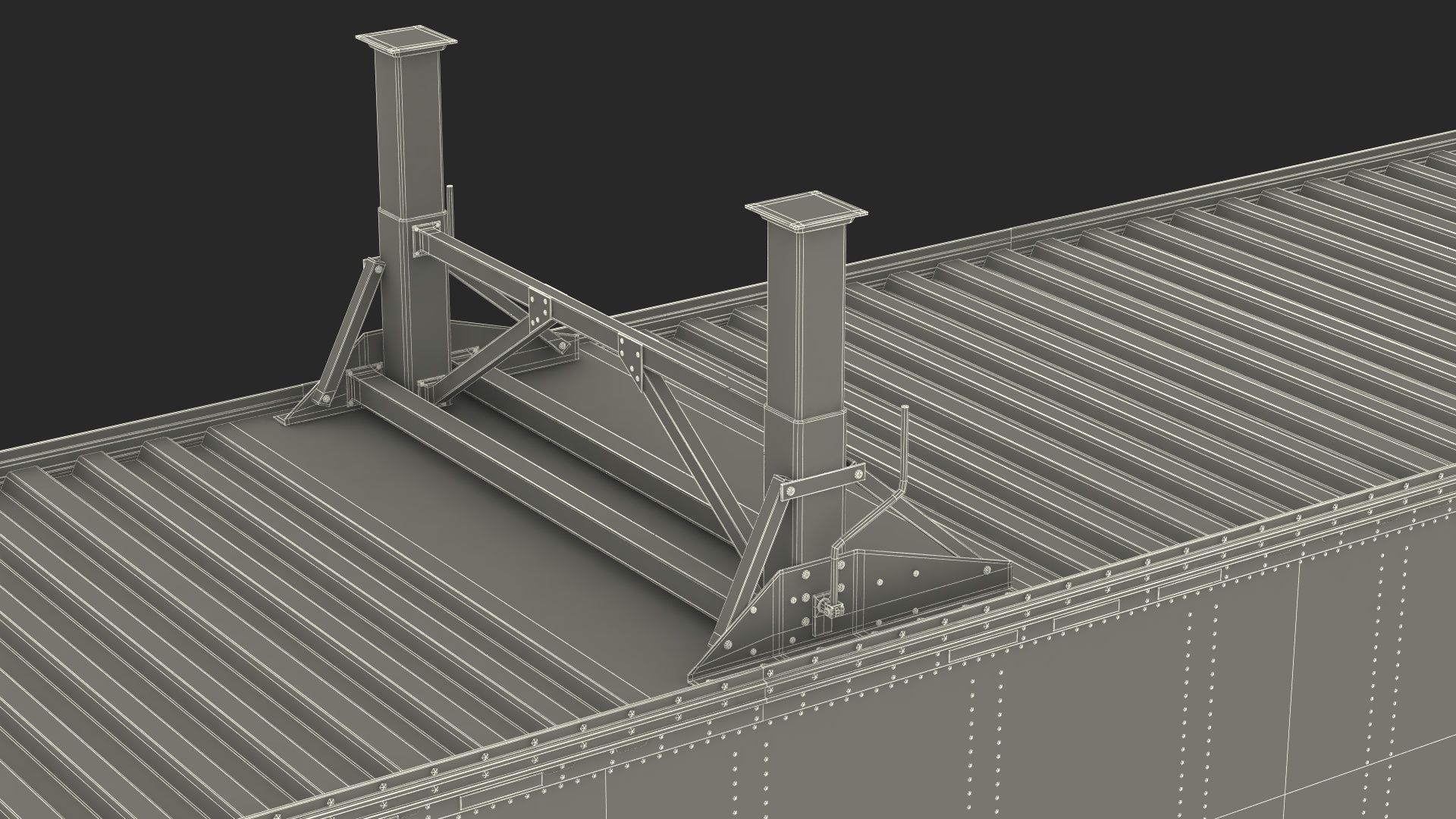 3D Standalone Semi Trailer model