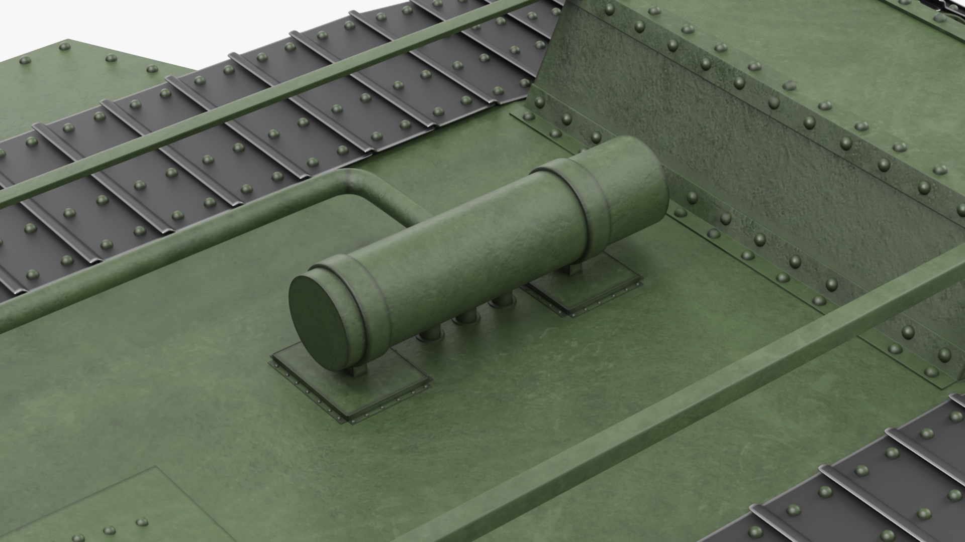 Tank MK 4 Male Green Rigged 3D