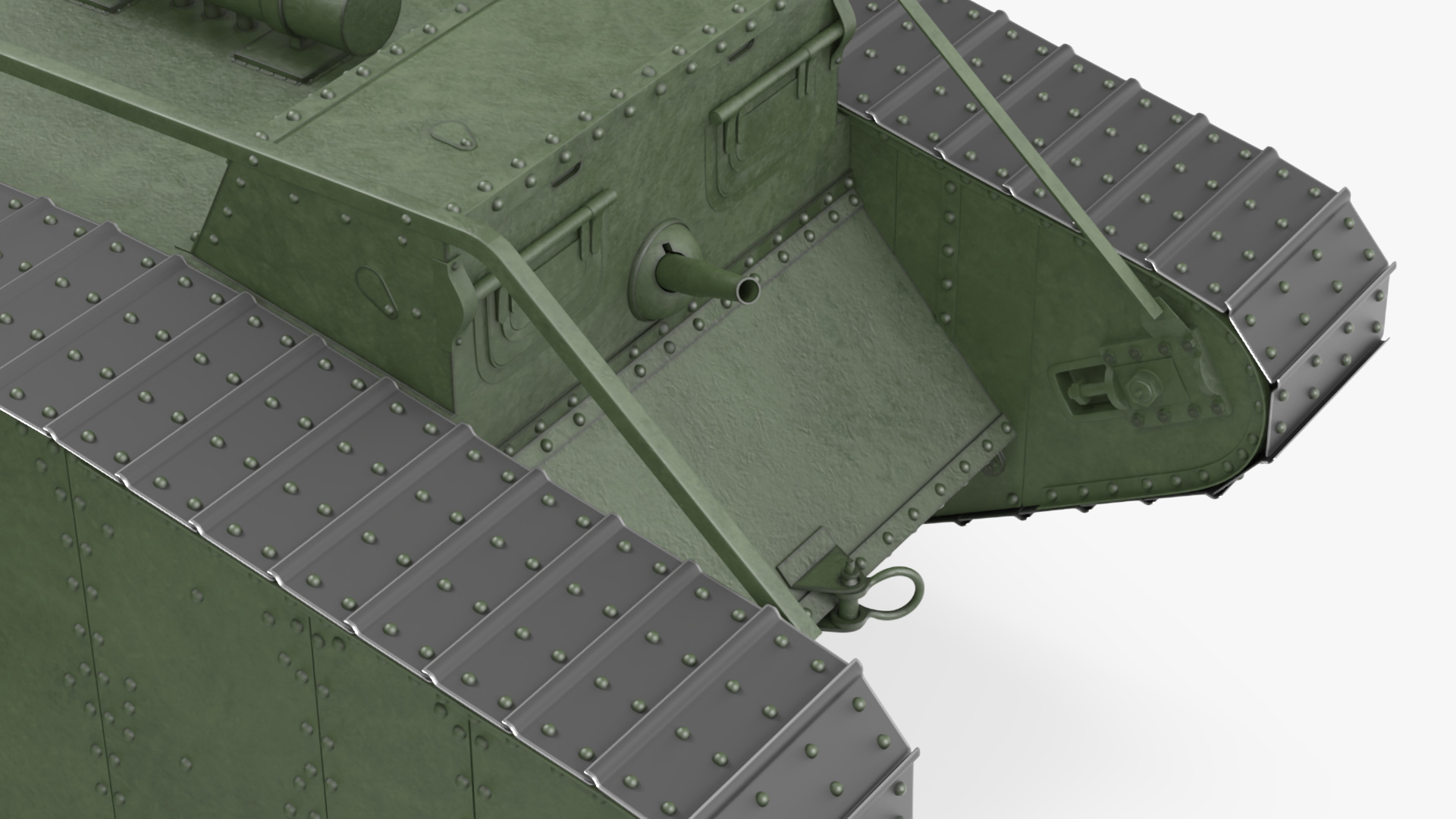 Tank MK 4 Male Green Rigged 3D
