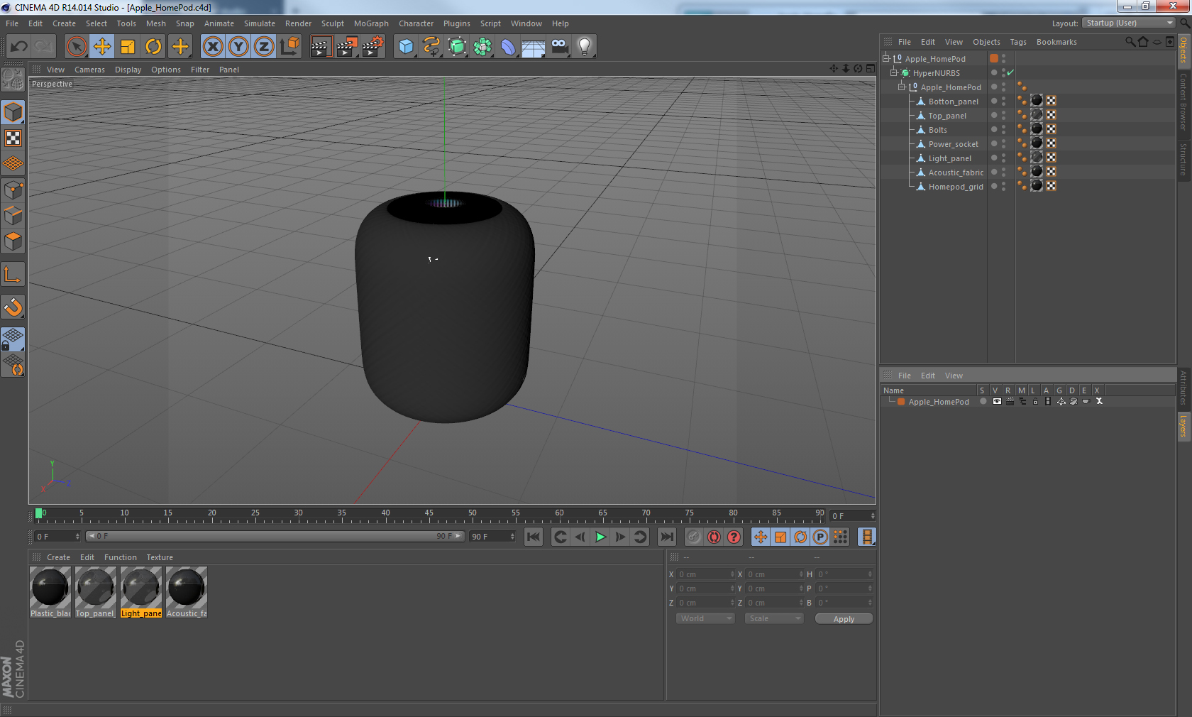 3D Apple HomePod model