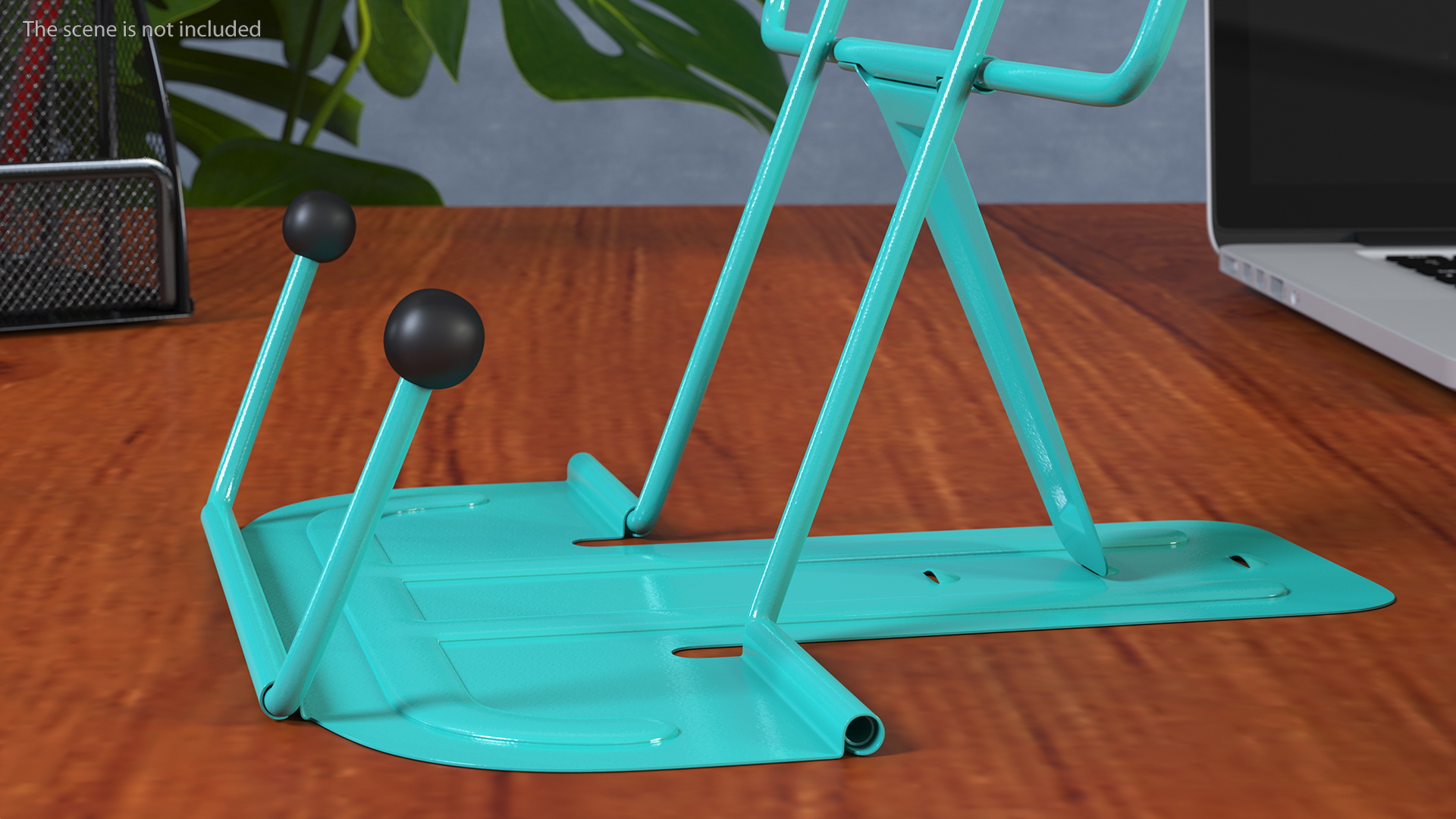 Folding Metal Book Stand Teal 3D model