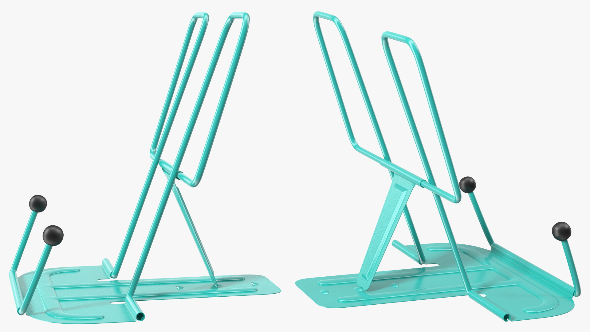Folding Metal Book Stand Teal 3D model