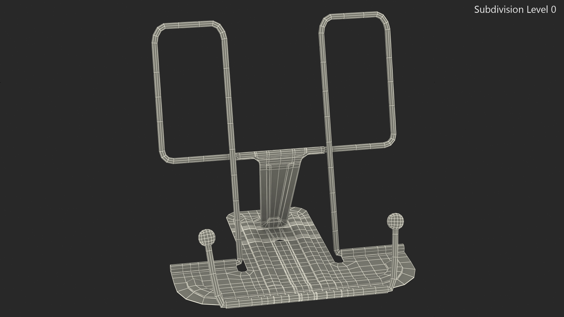 Folding Metal Book Stand Teal 3D model