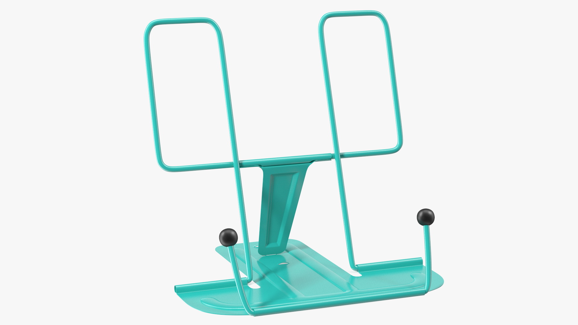 Folding Metal Book Stand Teal 3D model