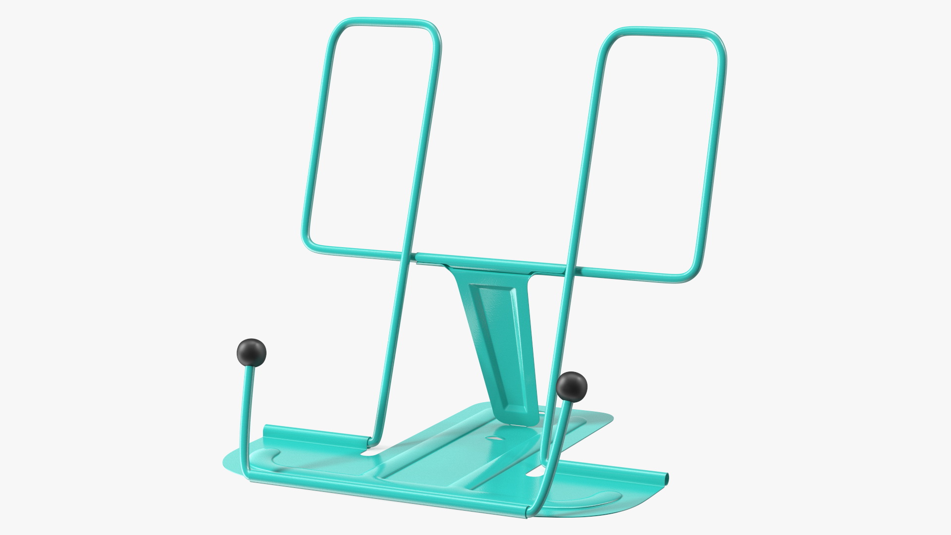 Folding Metal Book Stand Teal 3D model