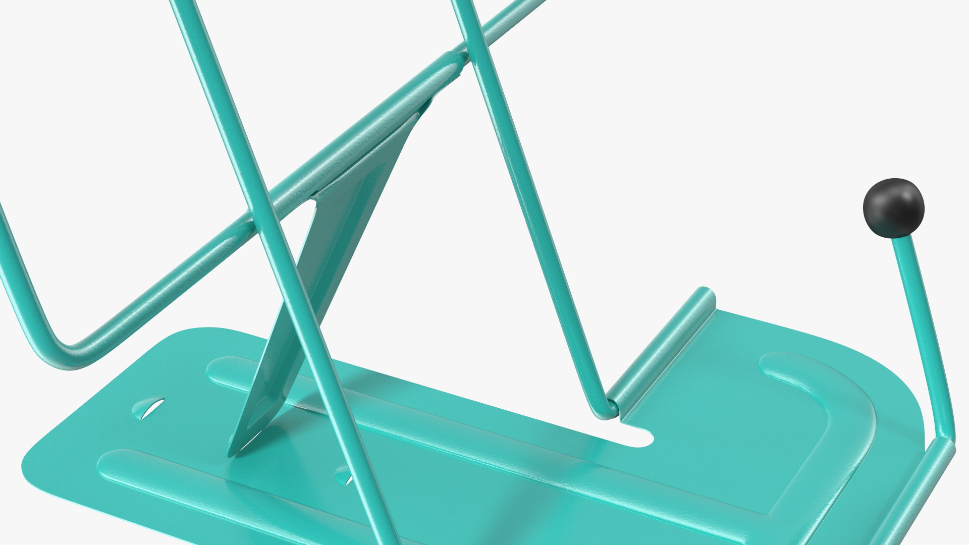Folding Metal Book Stand Teal 3D model