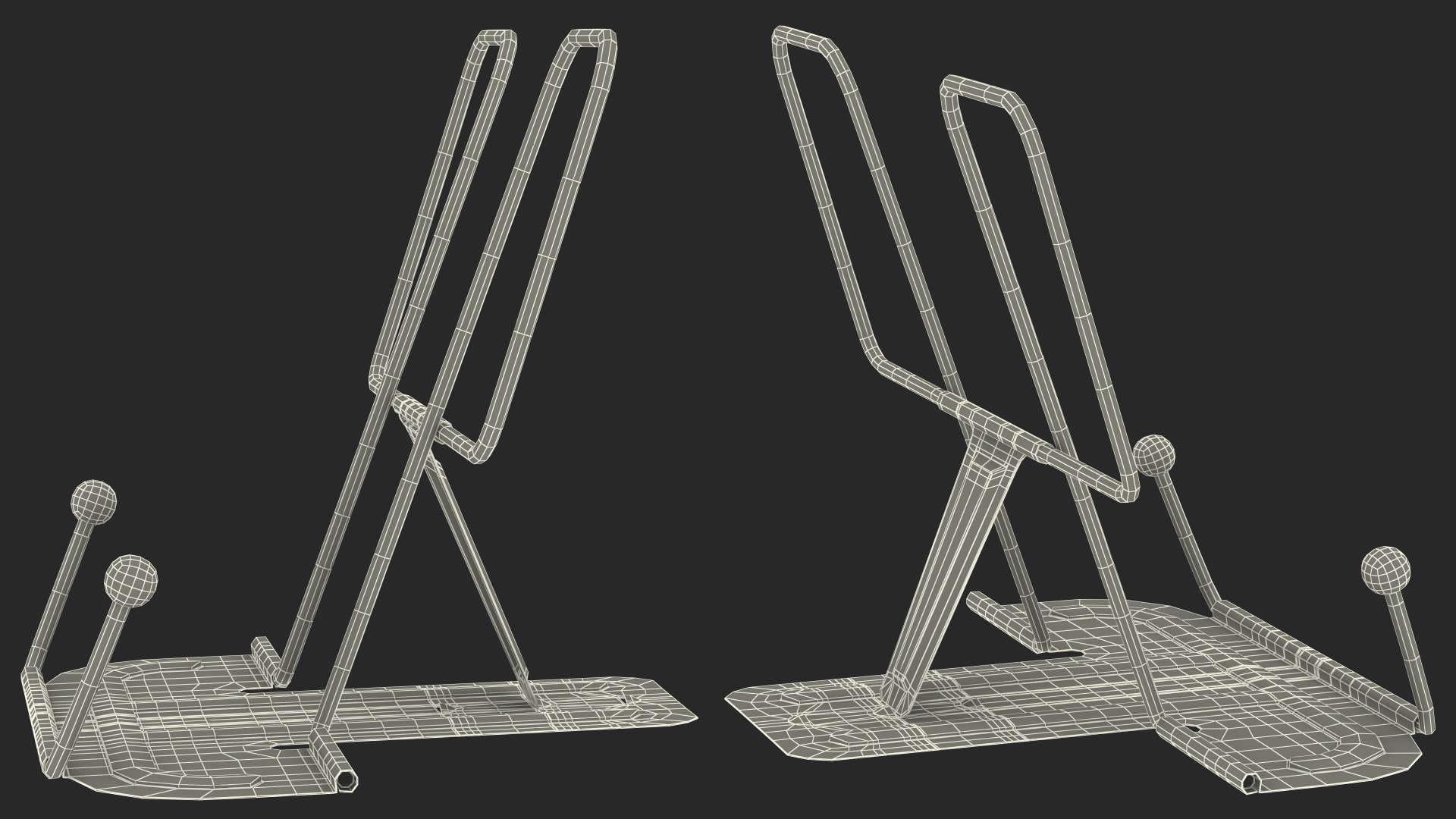 Folding Metal Book Stand Teal 3D model