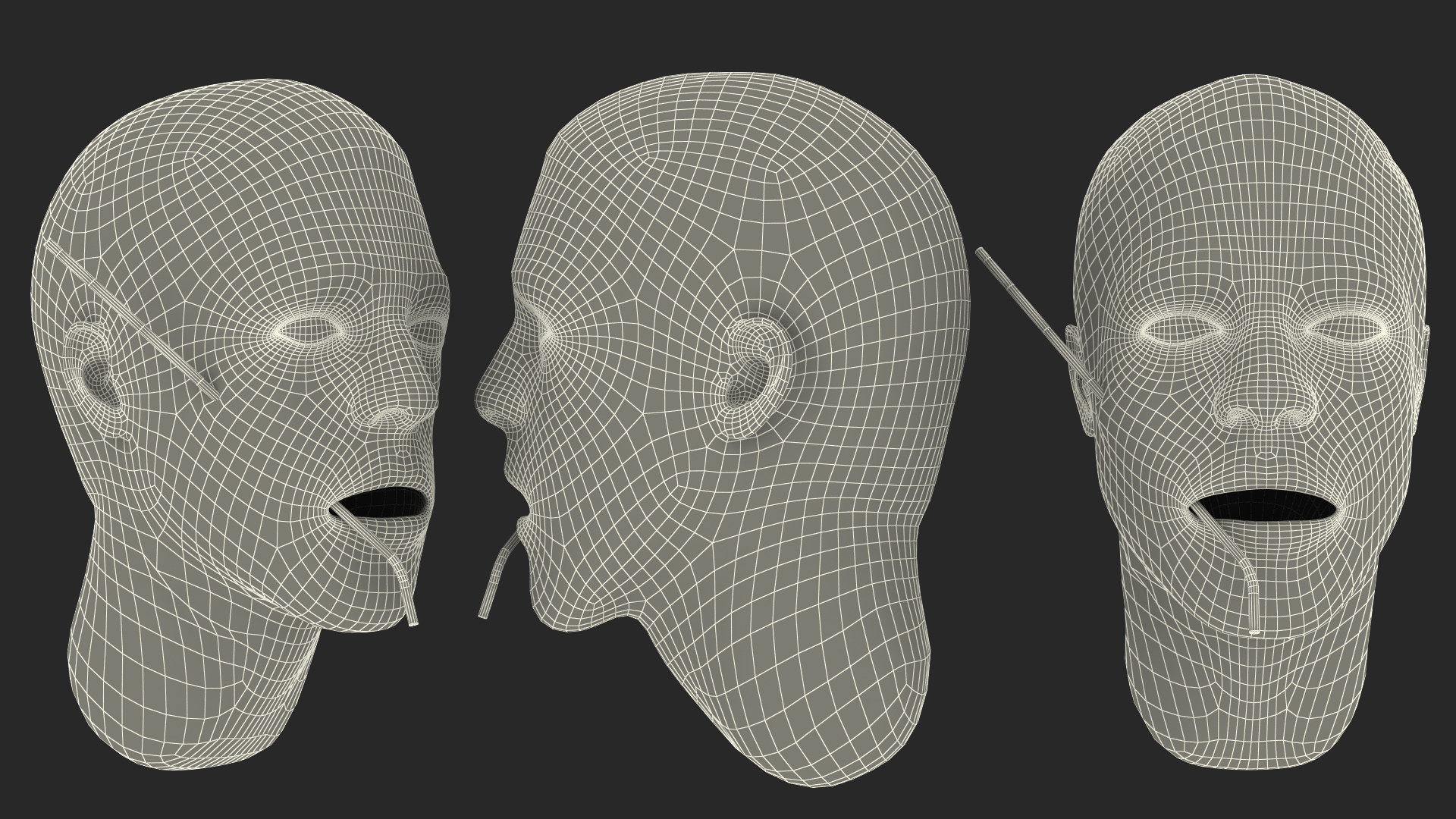 3D Injured Firstaid Mannequin Head
