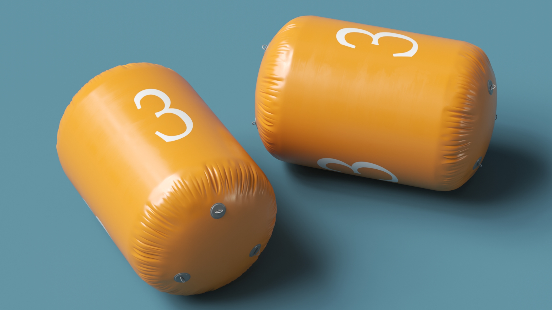 Floating Inflatable Marker Buoy for Water Sport Orange 3D model