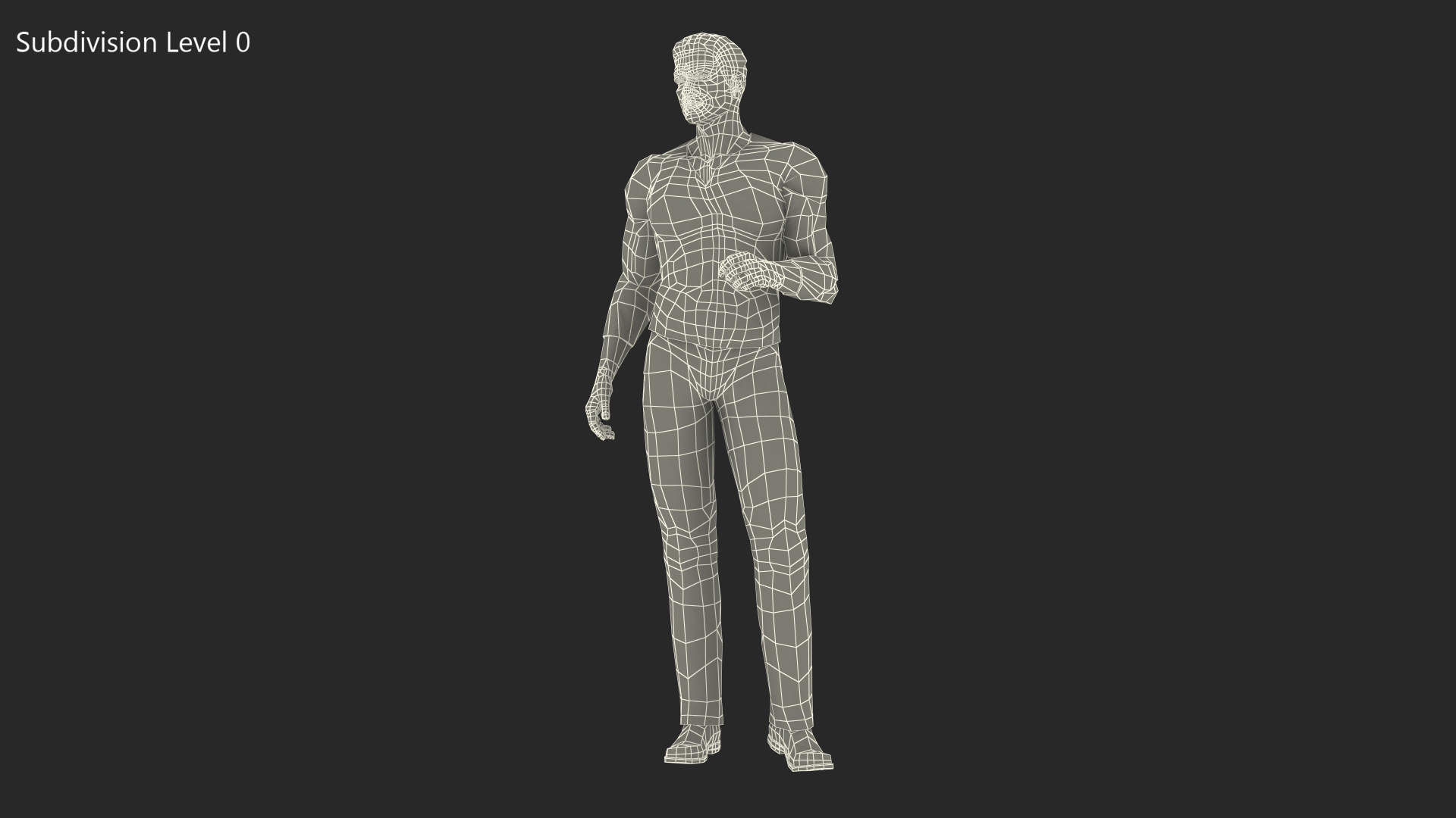 Man in City Style Clothes Standing Pose 3D model