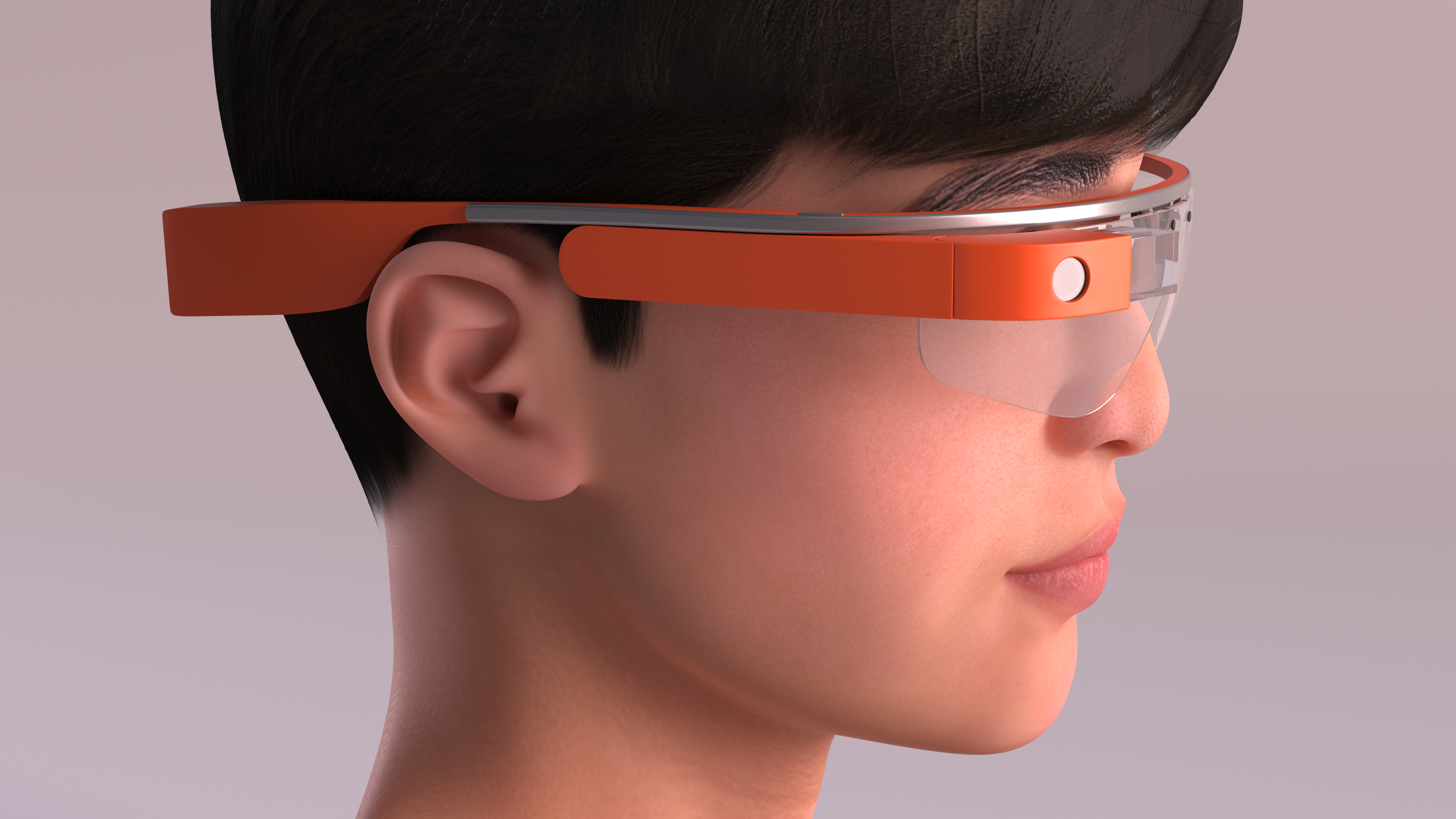 Chinese Schoolboy Head with Google Glasses, view 12