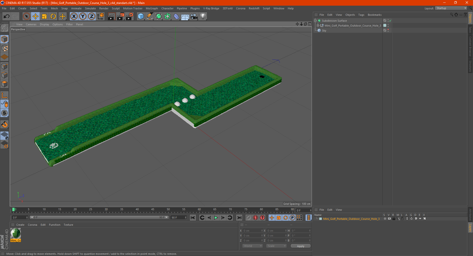 3D model Mini Golf Portable Outdoor Course Hole 3