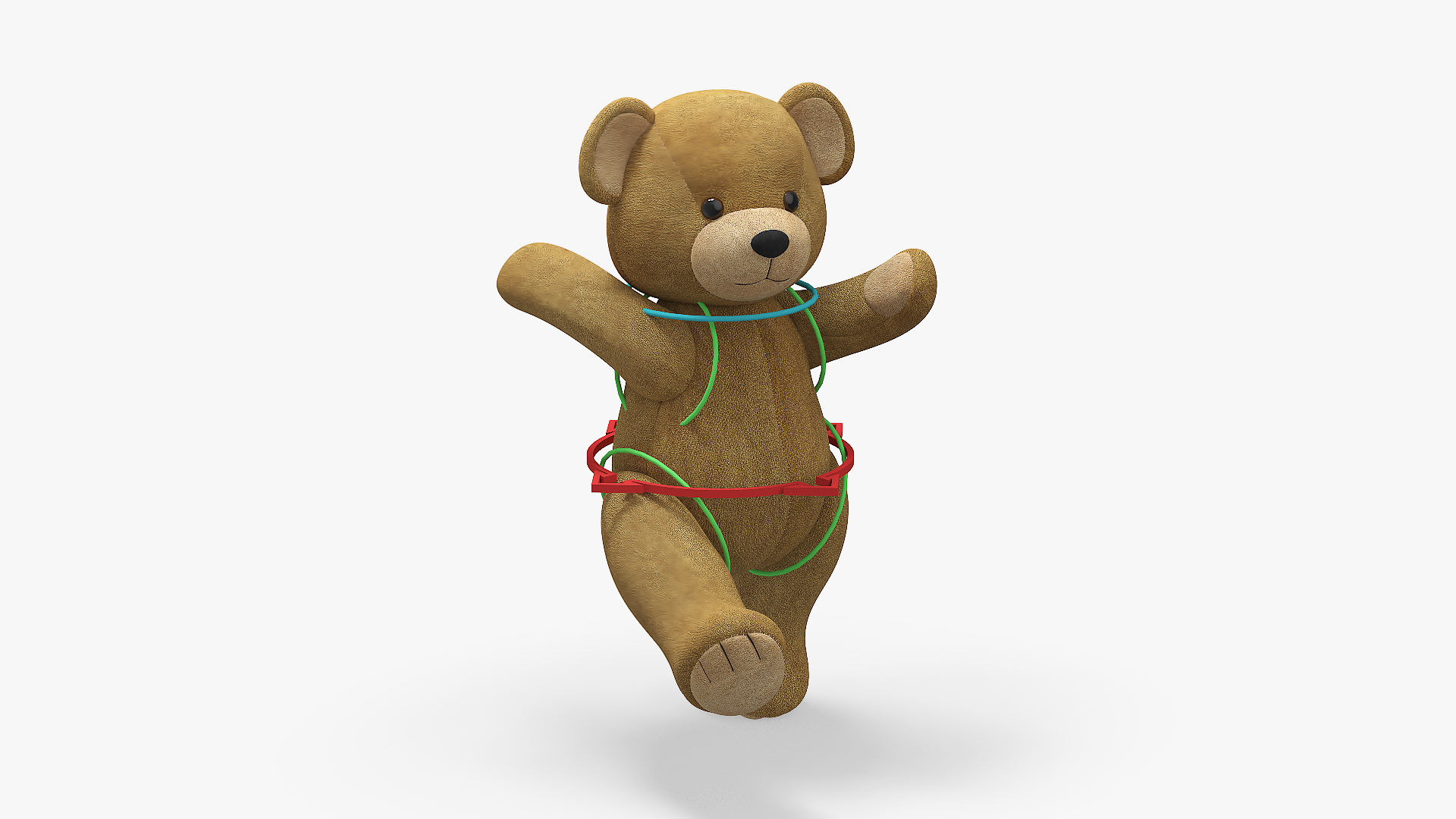 Little Black Boy with Teddy Bear Rigged 3D model
