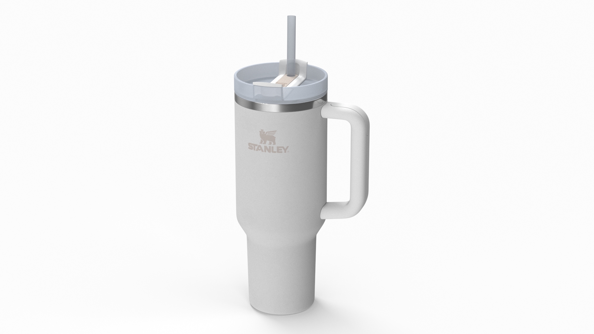 Stanley Quencher Travel Tumbler White 3D