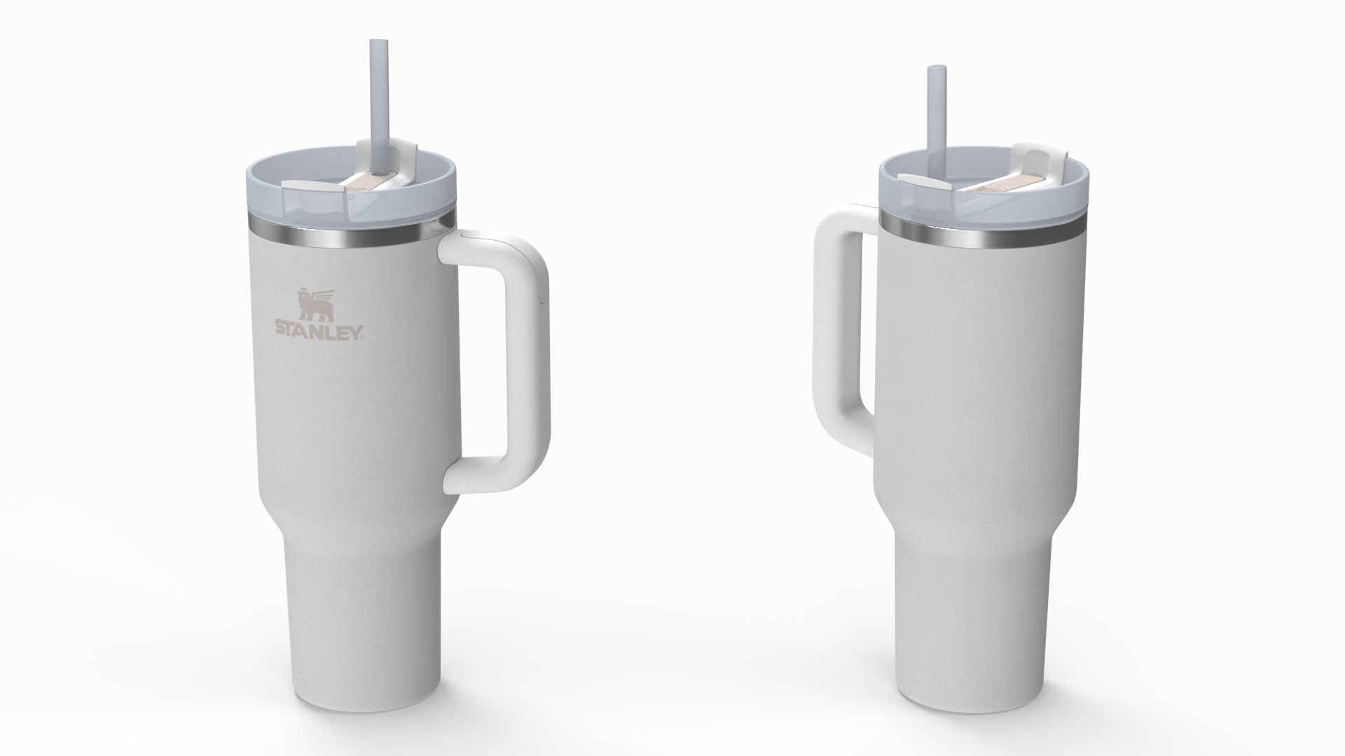 Stanley Quencher Travel Tumbler White 3D