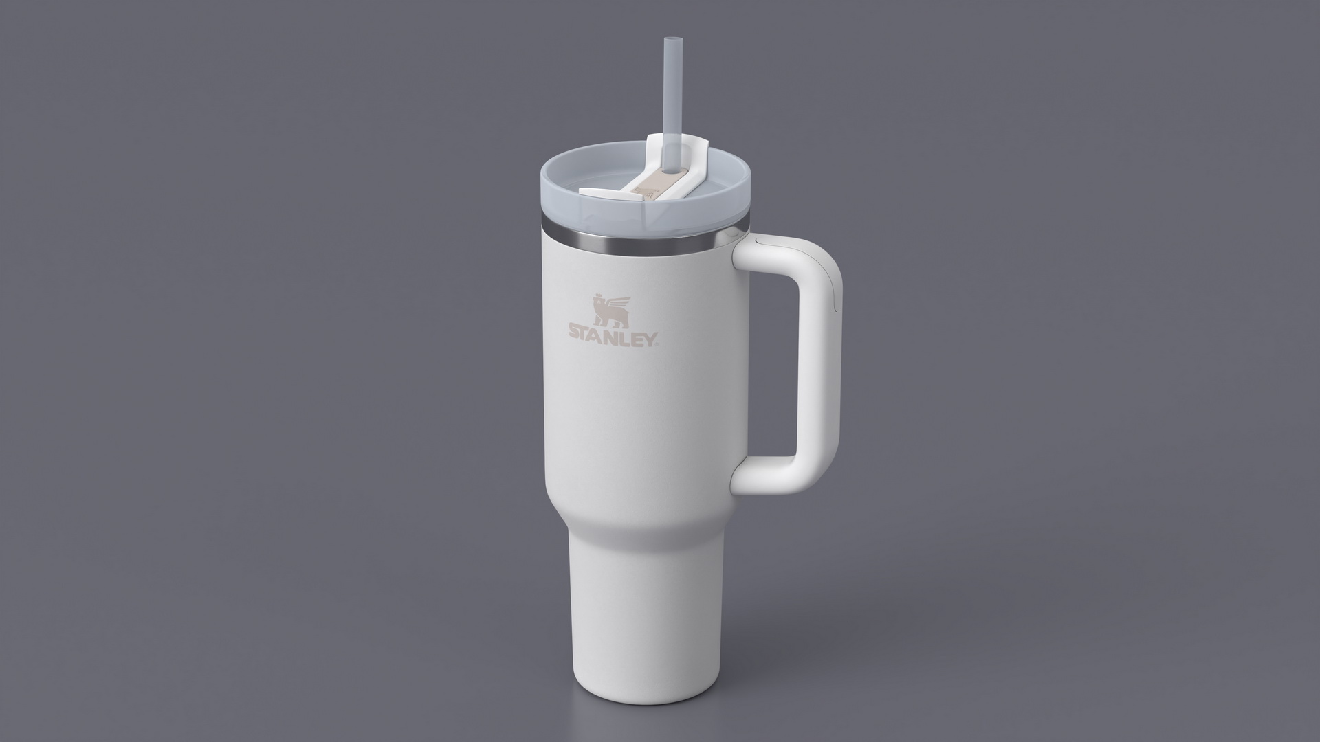 Stanley Quencher Travel Tumbler White 3D