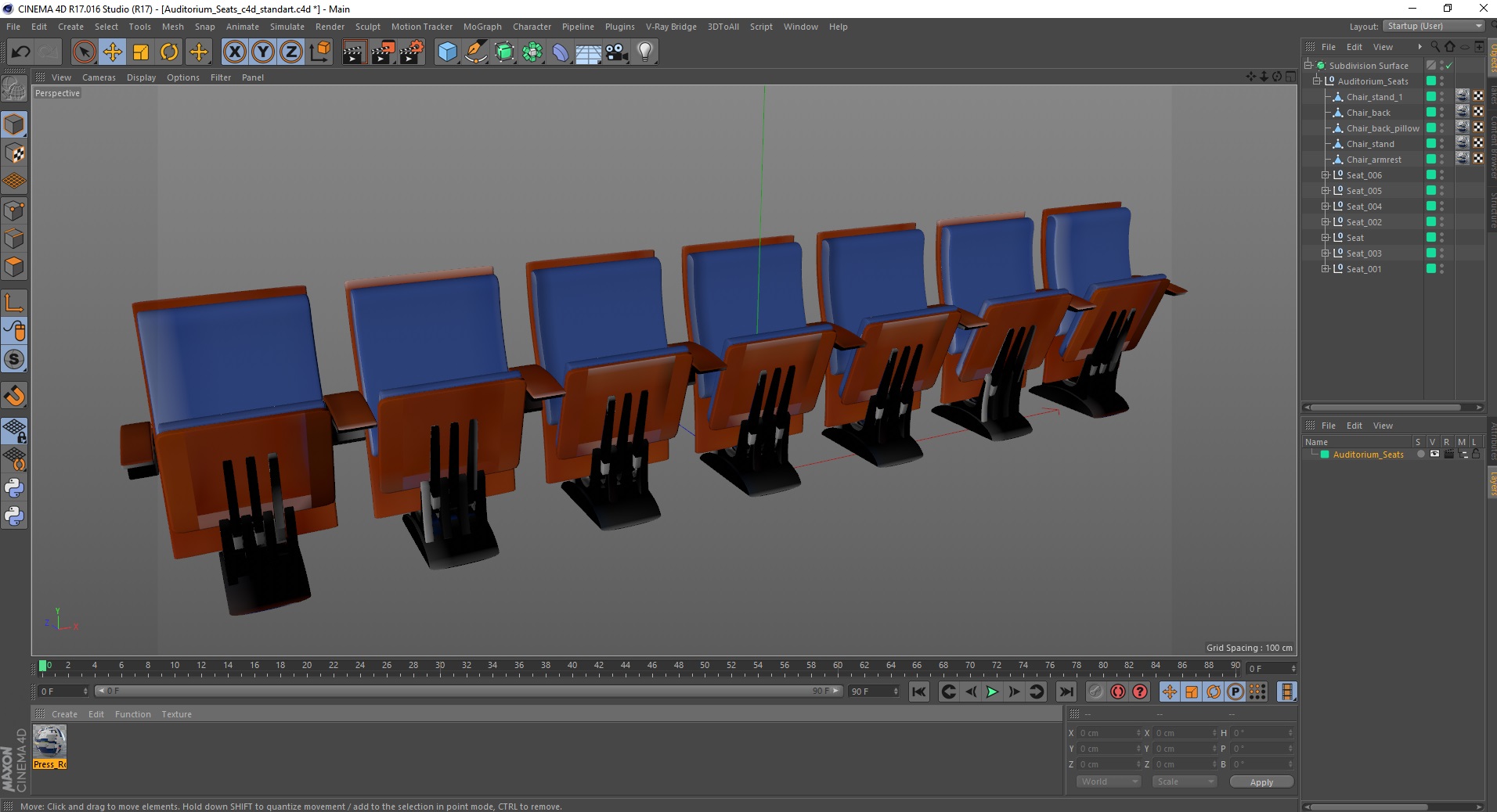 3D Auditorium Seats