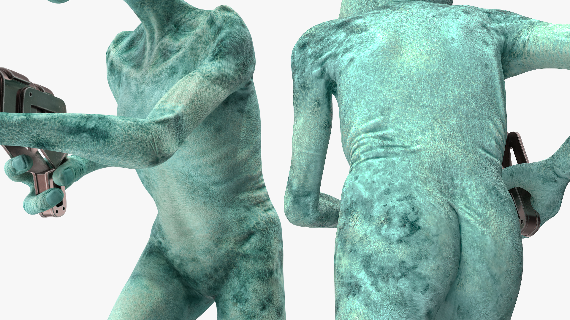 Extraterrestrial Alien Attacking Pose 3D