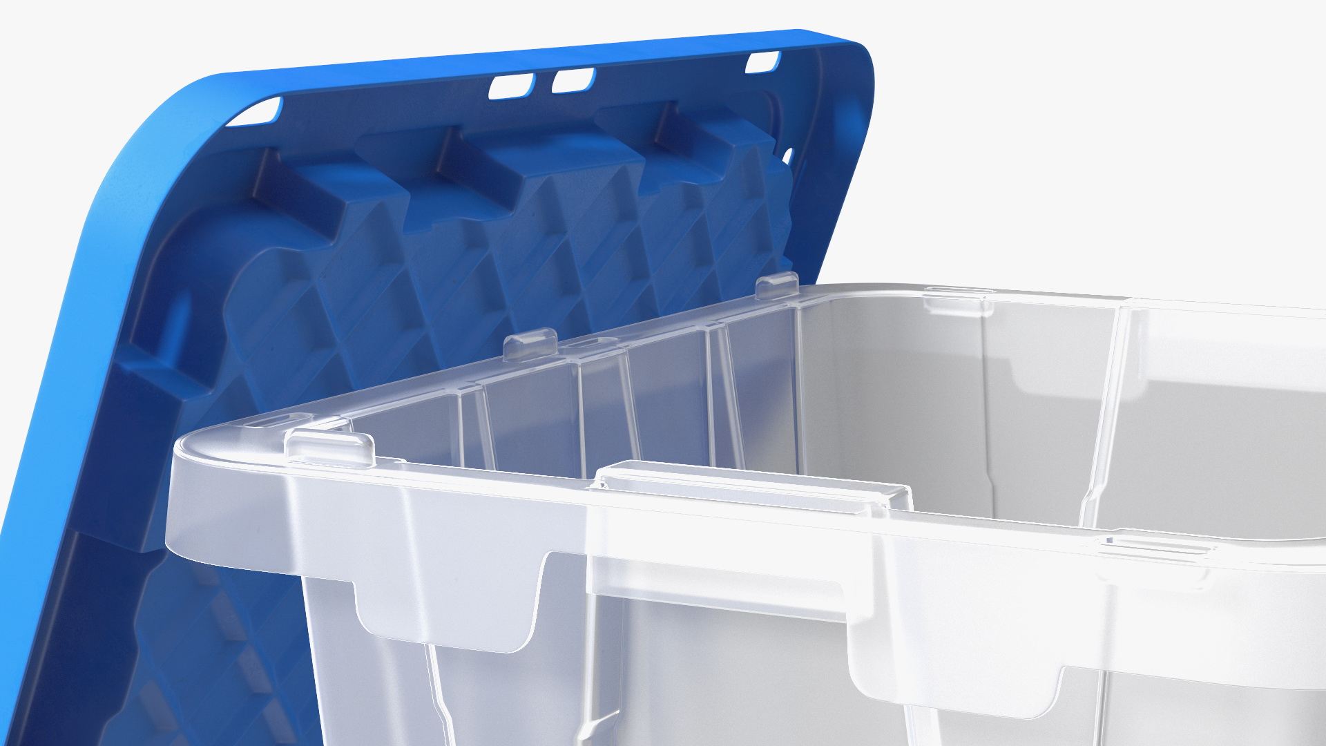 Storage Plastic Container with Lid 3D model