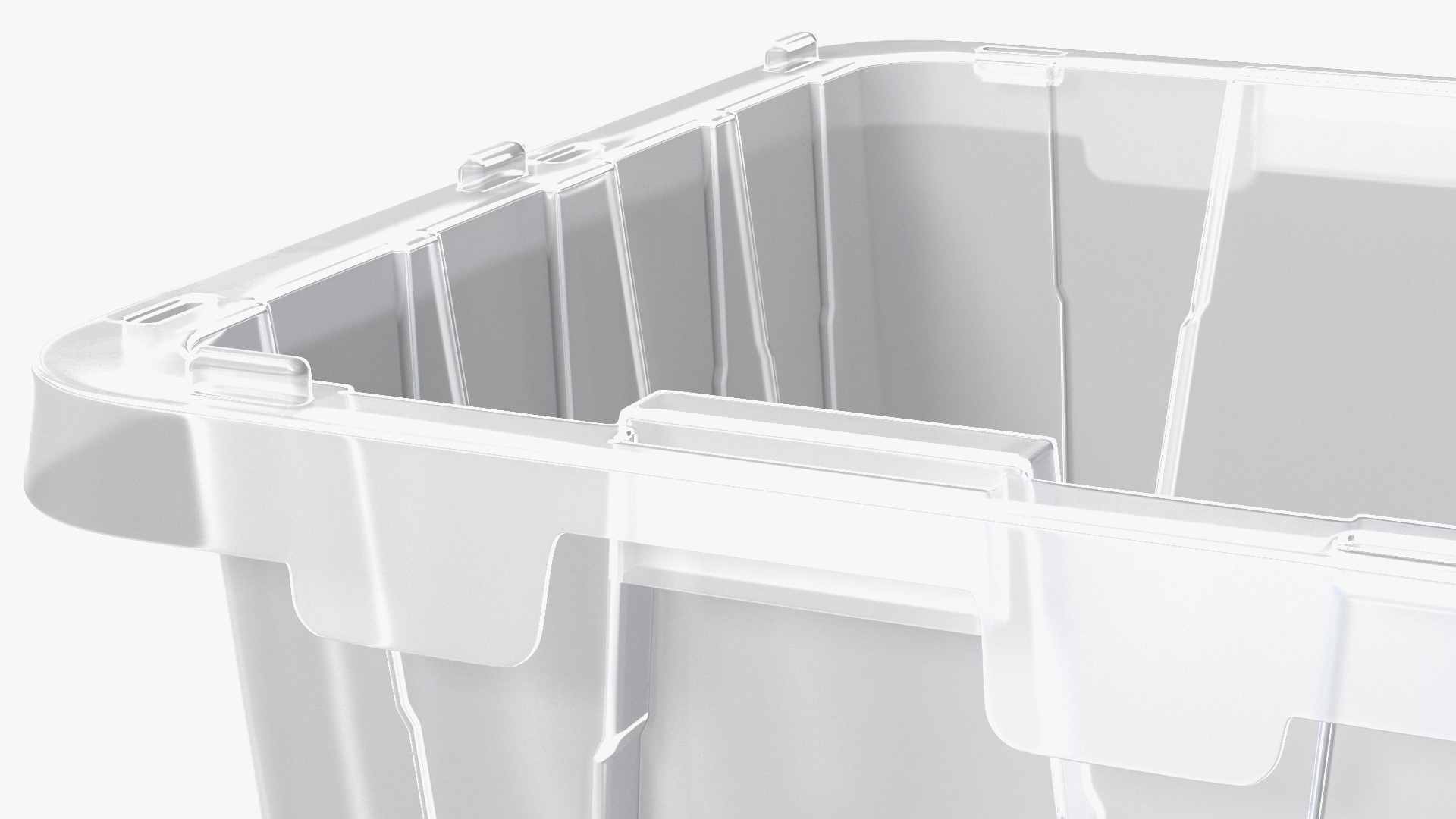Storage Plastic Container with Lid 3D model