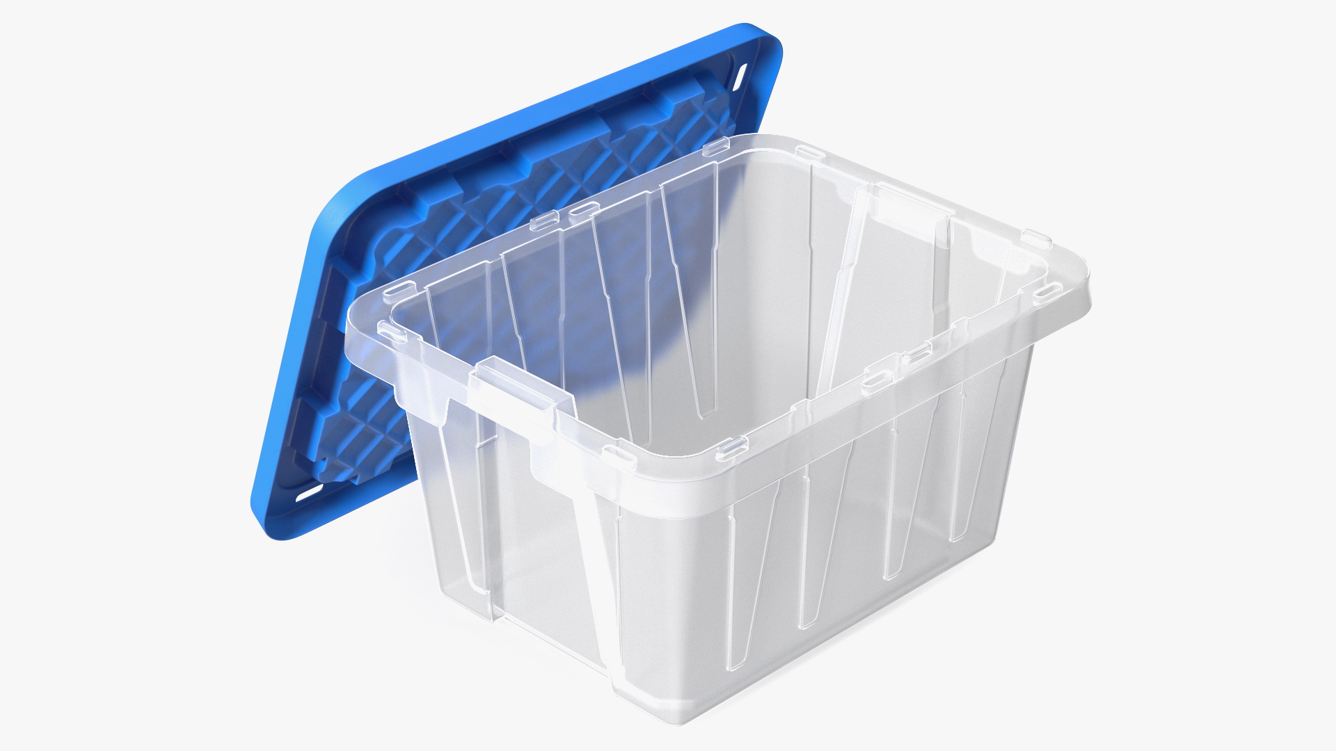 Storage Plastic Container with Lid 3D model