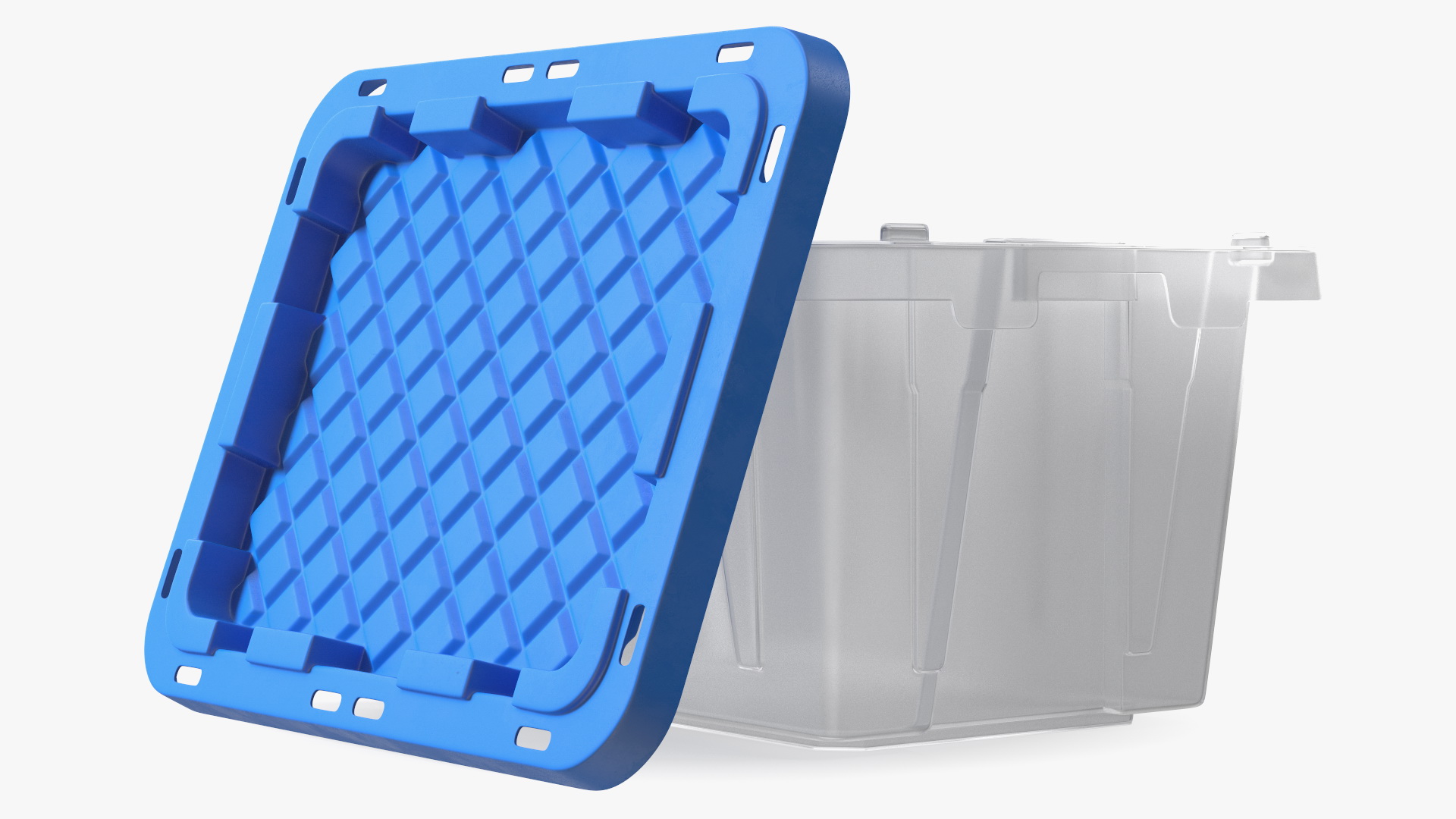 Storage Plastic Container with Lid 3D model