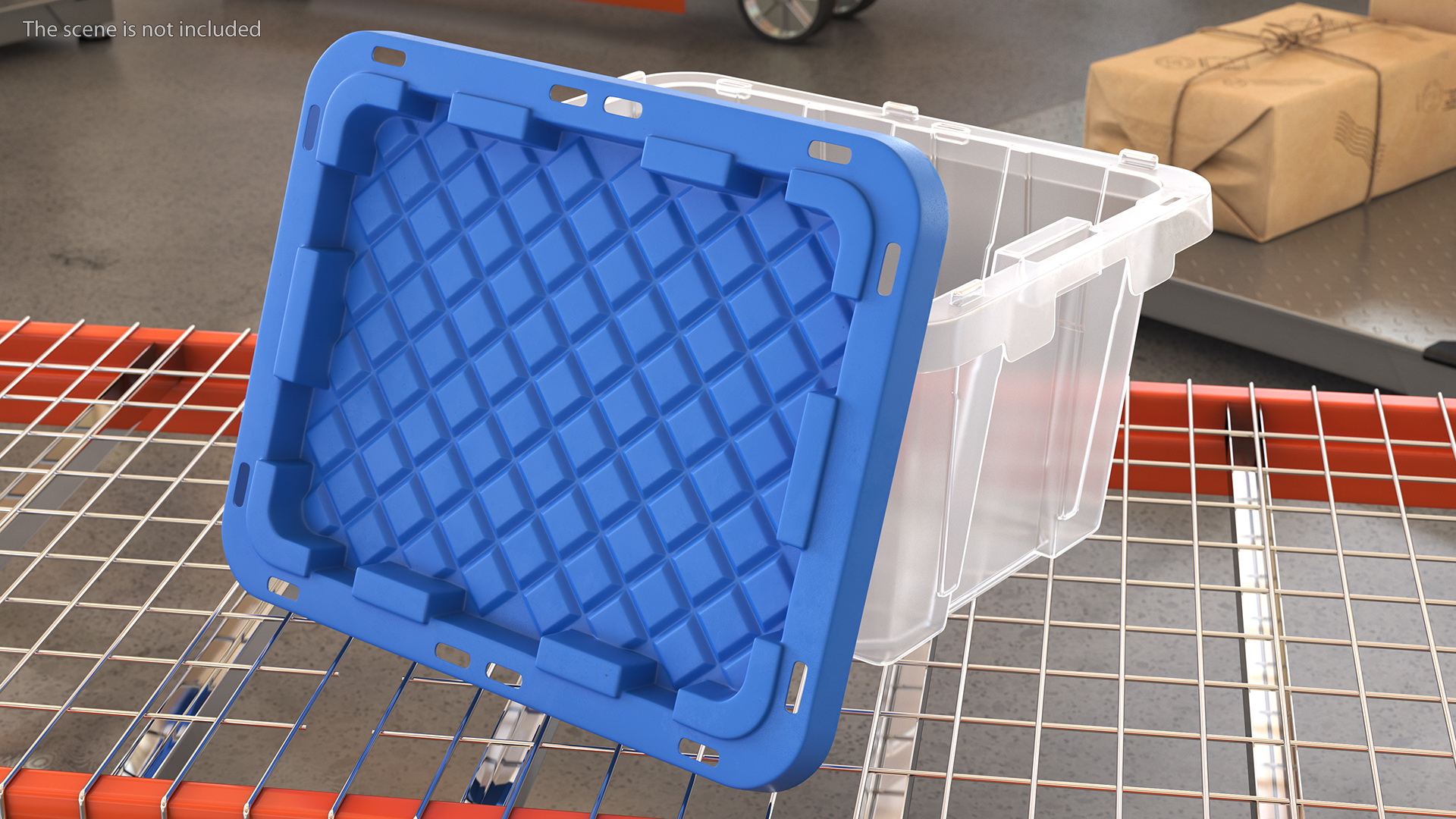 Storage Plastic Container with Lid 3D model
