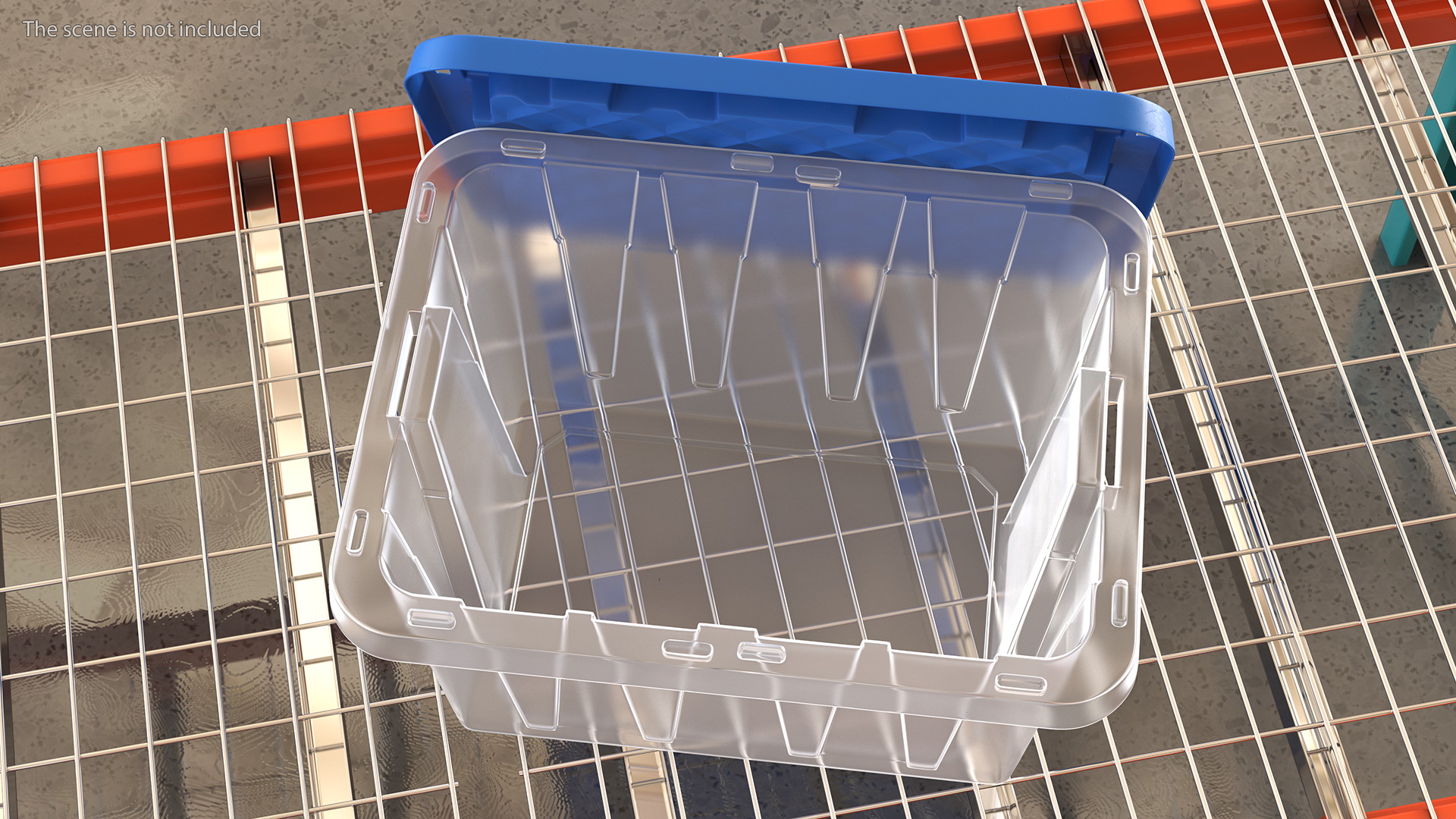 Storage Plastic Container with Lid 3D model