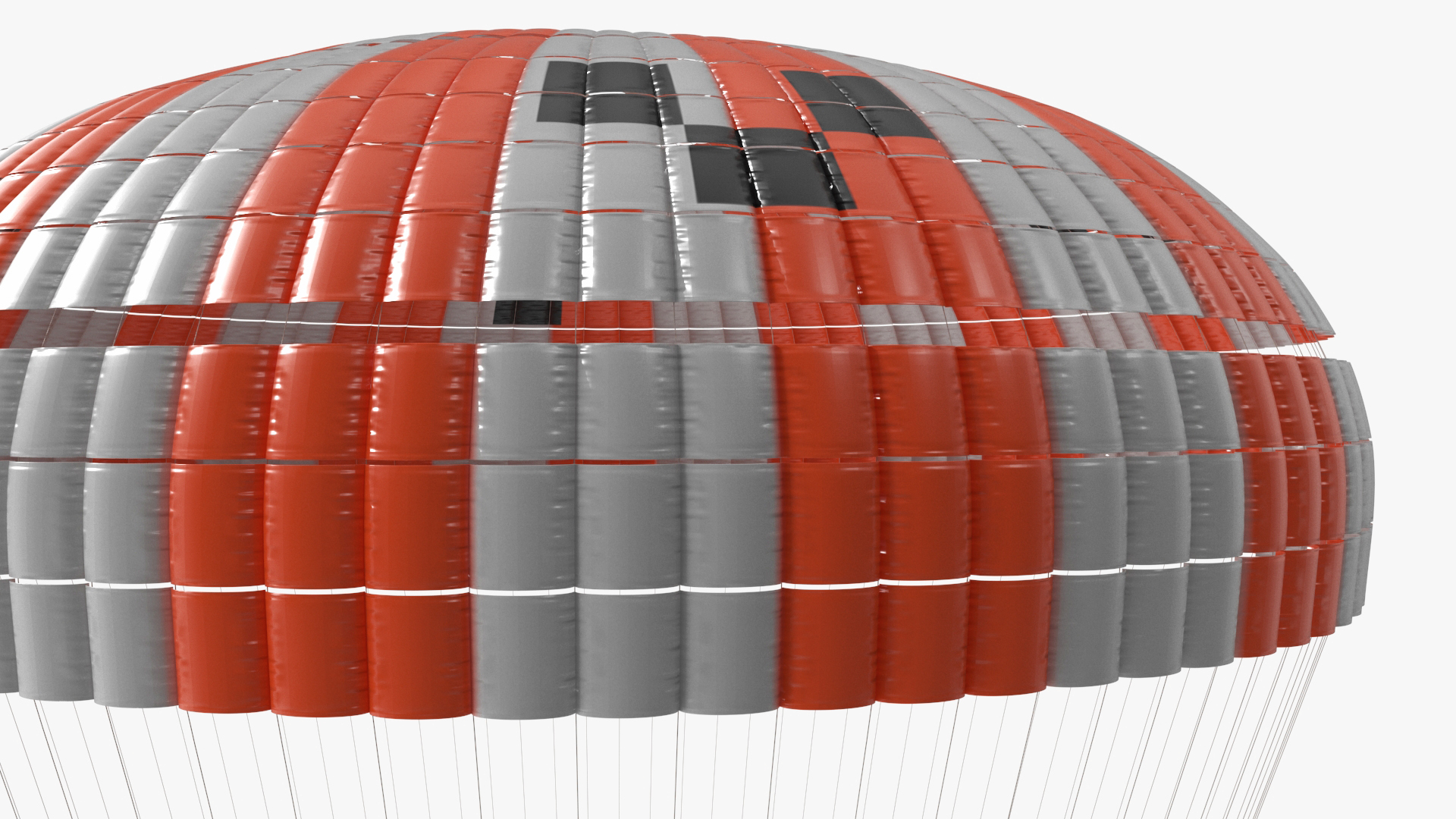 3D Elevating Parachute System Single for NASA Cargo model