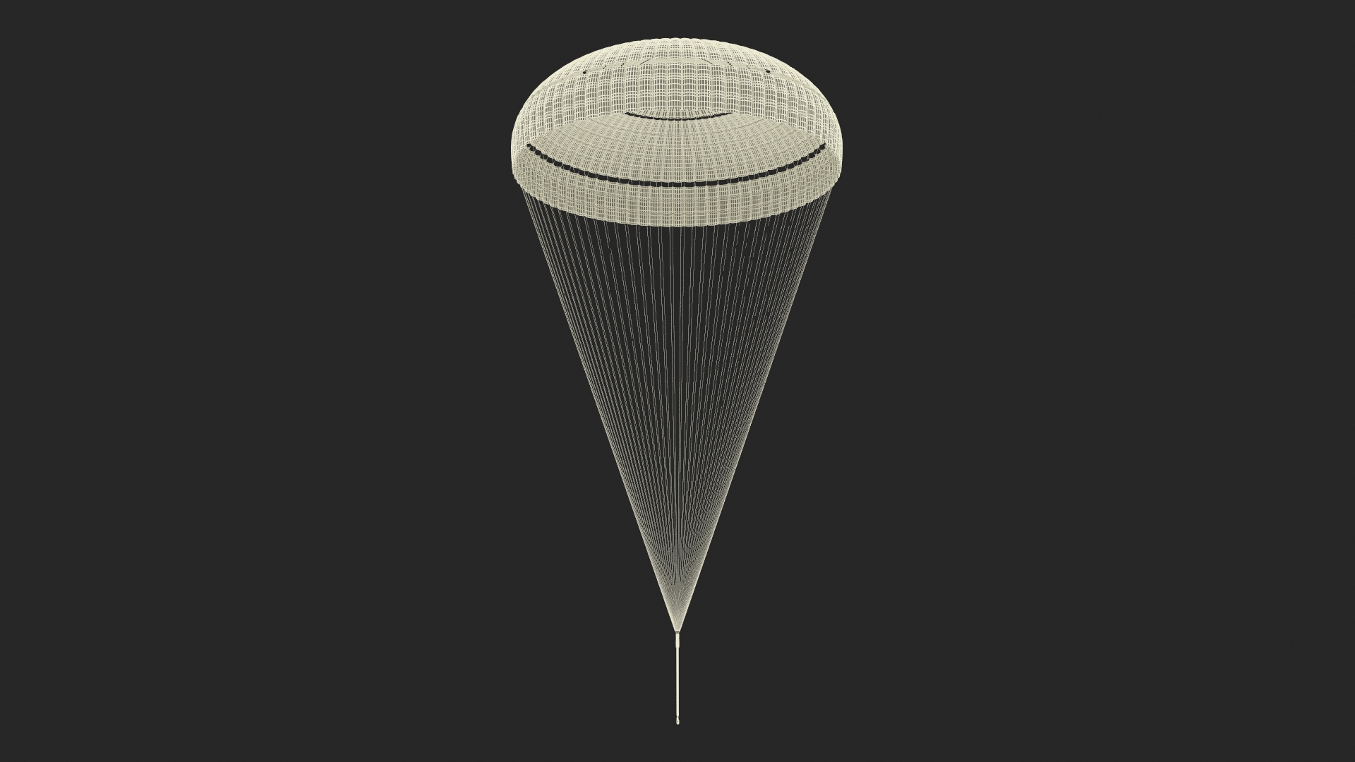 3D Elevating Parachute System Single for NASA Cargo model