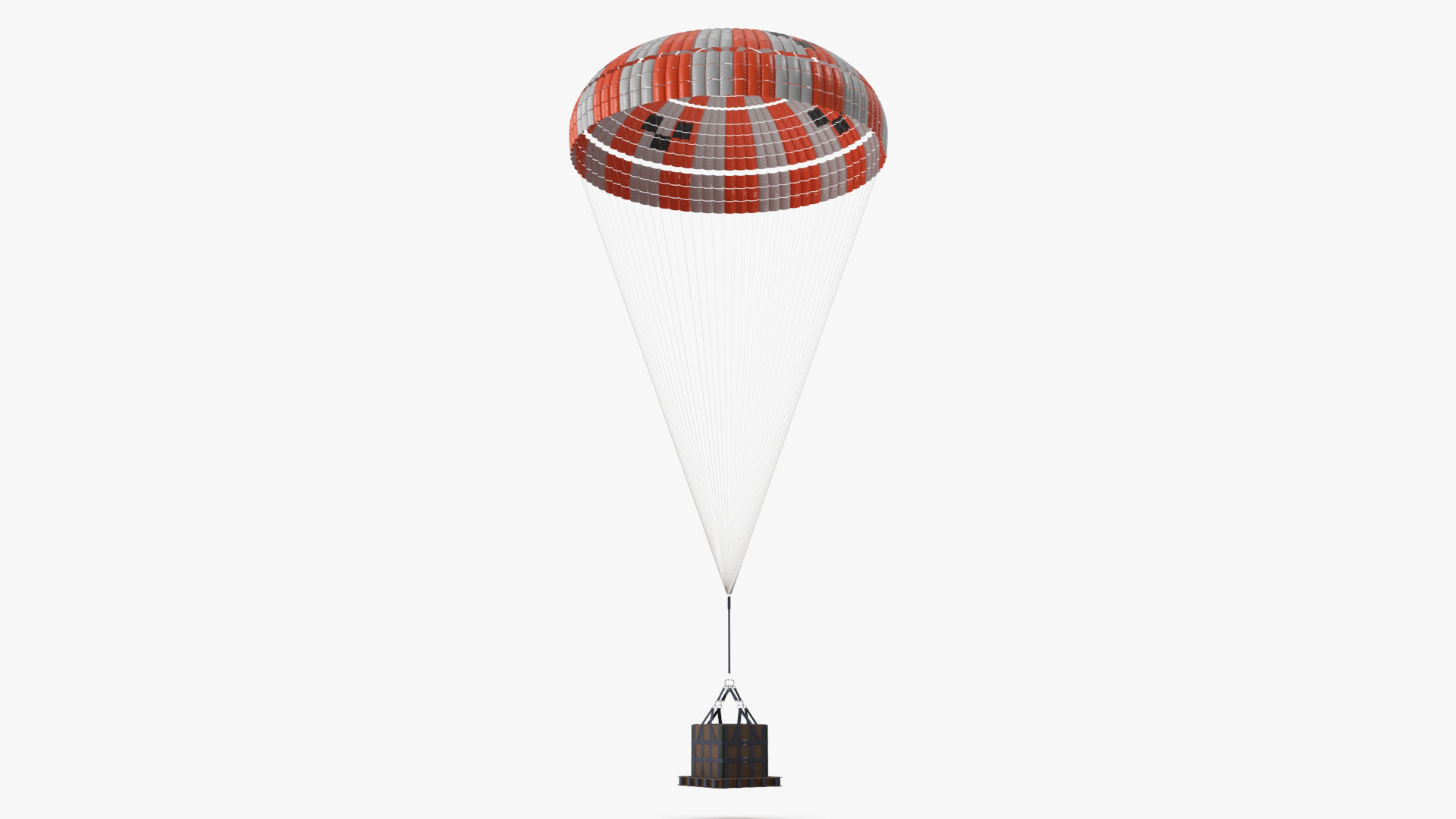 3D Elevating Parachute System Single for NASA Cargo model