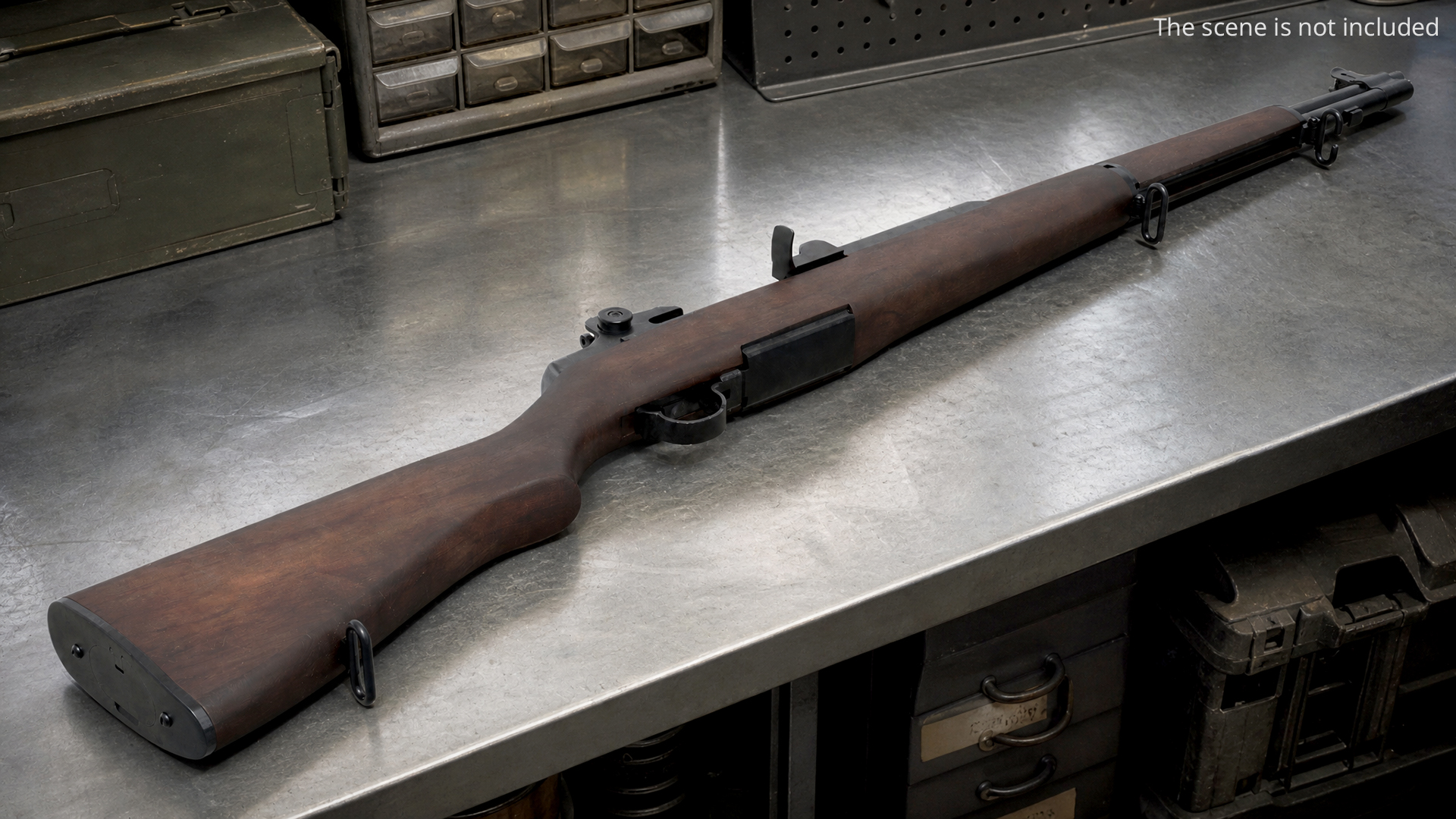 M1 Garand US Rifle Disassembled Brown Old - view 3