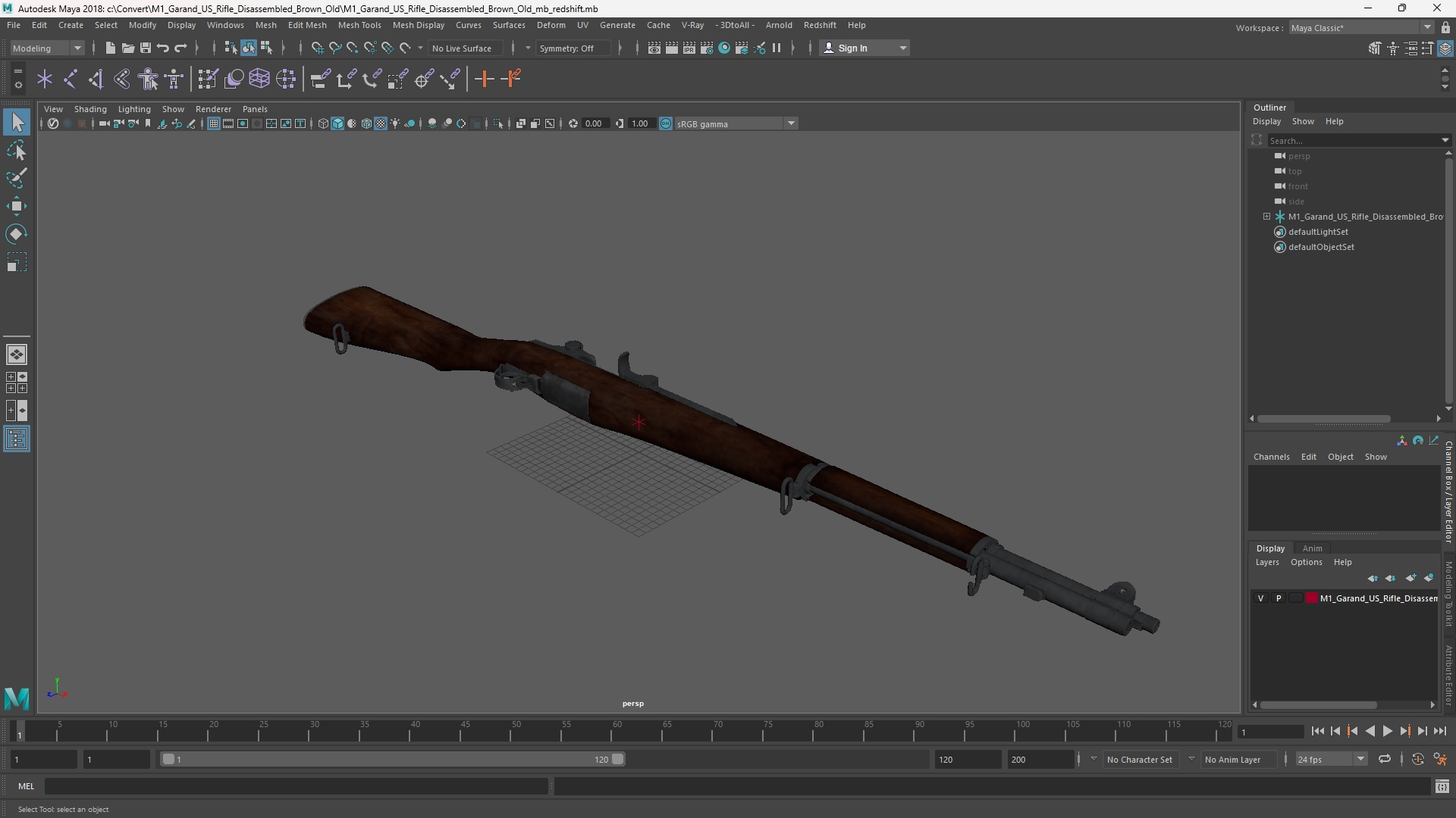 M1 Garand US Rifle Disassembled Brown Old - view 11