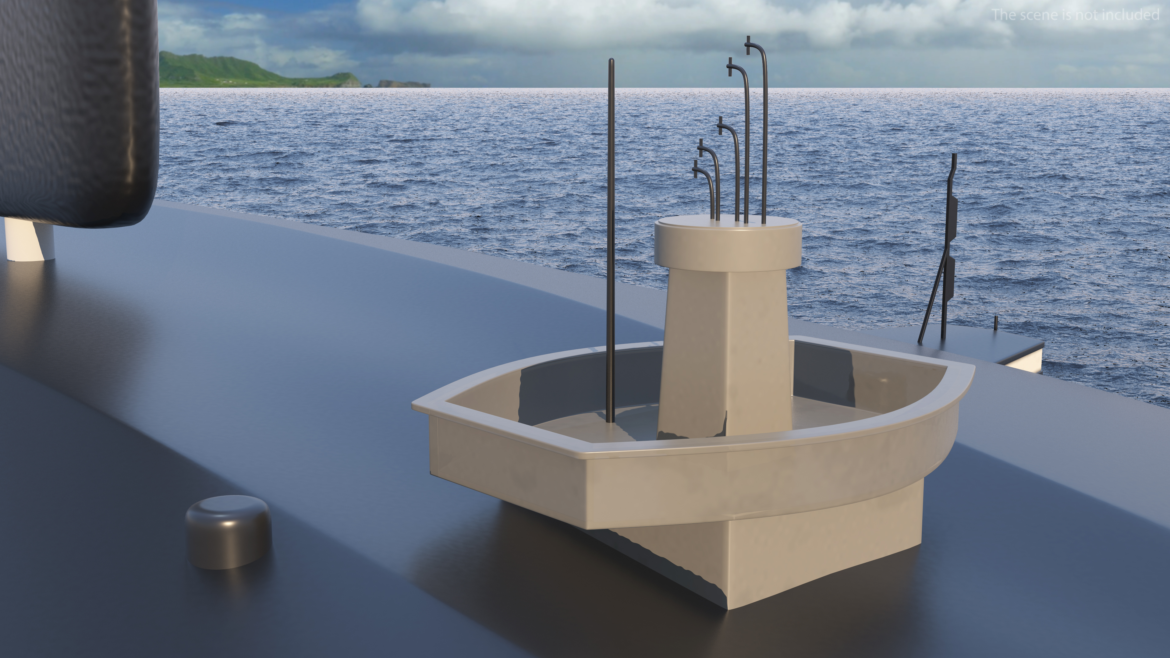 3D model Modern Sail Powered Sea Vessel