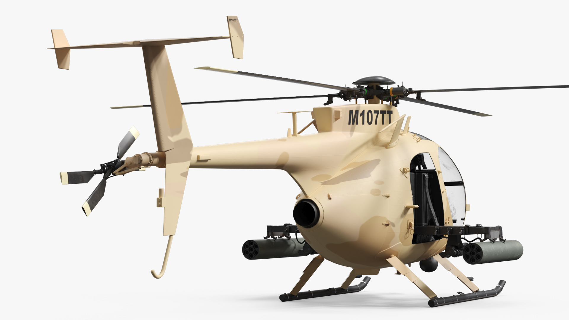 Military Troop Transport Helicopter with Weapon - view 5