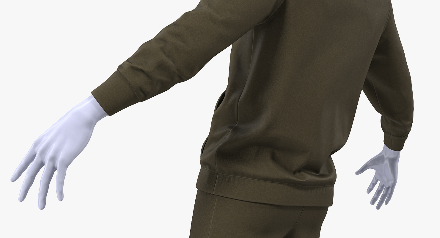 3D Sportswear Suit Lowered Hood on Mannequin